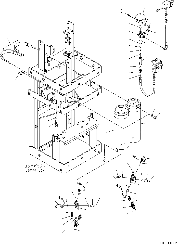 Схема запчастей Komatsu WA600-6R - COMPO КОРПУС (ACCUMURATOR)(№-) КАБИНА ОПЕРАТОРА И СИСТЕМА УПРАВЛЕНИЯ