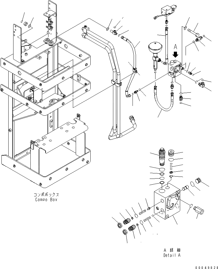 Схема запчастей Komatsu WA600-6R - COMPO КОРПУС (ACCUMURATOR ЗАГРУЗОЧН. КЛАПАН)(№-) КАБИНА ОПЕРАТОРА И СИСТЕМА УПРАВЛЕНИЯ