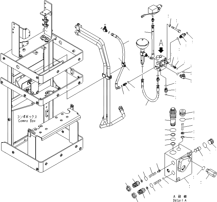 Схема запчастей Komatsu WA600-6R - COMPO КОРПУС (ACCUMURATOR ЗАГРУЗОЧН. КЛАПАН) (С ADVANCED УПРАВЛ-Е ДЖОЙСТИКОМ)(№-) КАБИНА ОПЕРАТОРА И СИСТЕМА УПРАВЛЕНИЯ