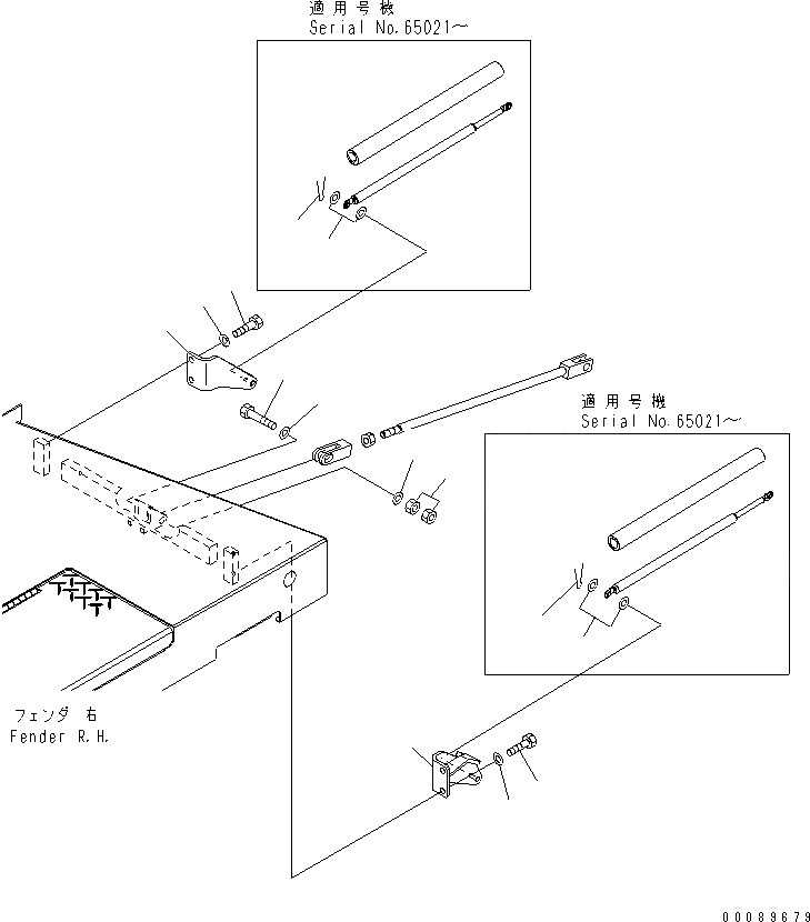 Схема запчастей Komatsu WA600-6R - ЛЕСТНИЦА (ЗАДН. КРЫЛО КОМПОНЕНТЫ) (С ПОЛН. ЗАДН. КРЫЛО) ЧАСТИ КОРПУСА