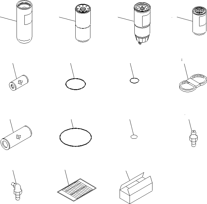 Схема запчастей Komatsu WA600-6R - ЗАП. ЧАСТИ (ДОПОЛН. ФИЛЬТР.) АКСЕССУАРЫ И ИНСТРУМЕНТ