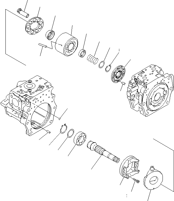 Схема запчастей Komatsu WA600-6R - ГИДР. НАСОС. (ПОГРУЗ.) (7/) ОСНОВН. КОМПОНЕНТЫ И РЕМКОМПЛЕКТЫ