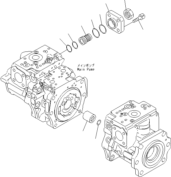 Схема запчастей Komatsu WA600-6R - ГИДР. НАСОС. (ПОГРУЗ.) (9/) ОСНОВН. КОМПОНЕНТЫ И РЕМКОМПЛЕКТЫ