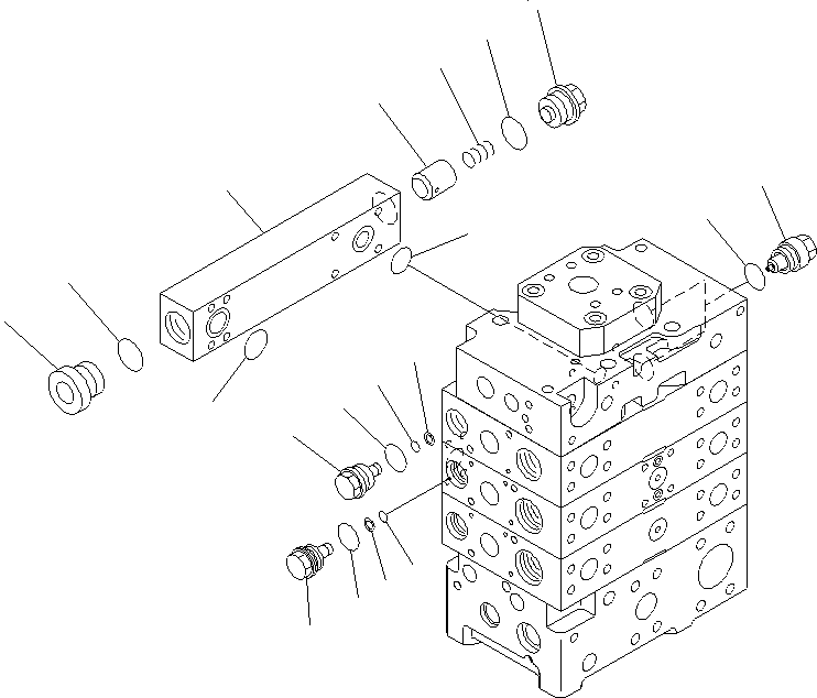 Схема запчастей Komatsu WA600-6R - ОСНОВН. КЛАПАН (/8) ОСНОВН. КОМПОНЕНТЫ И РЕМКОМПЛЕКТЫ