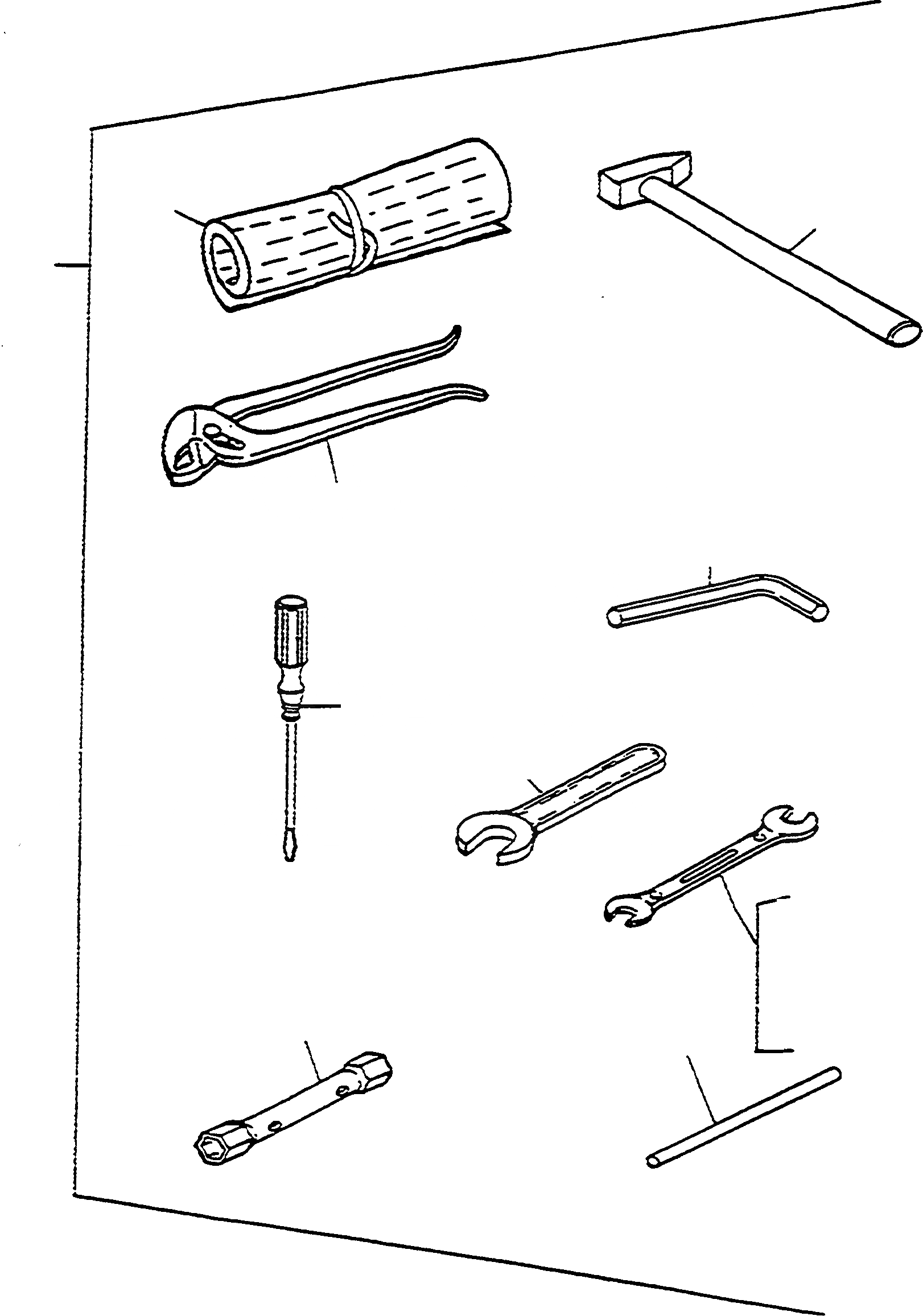 Схема запчастей Komatsu WA60-1 - ИНСТРУМЕНТ ИНСТРУМЕНТ, АКСЕССУАРЫ, БУКВЕНН.