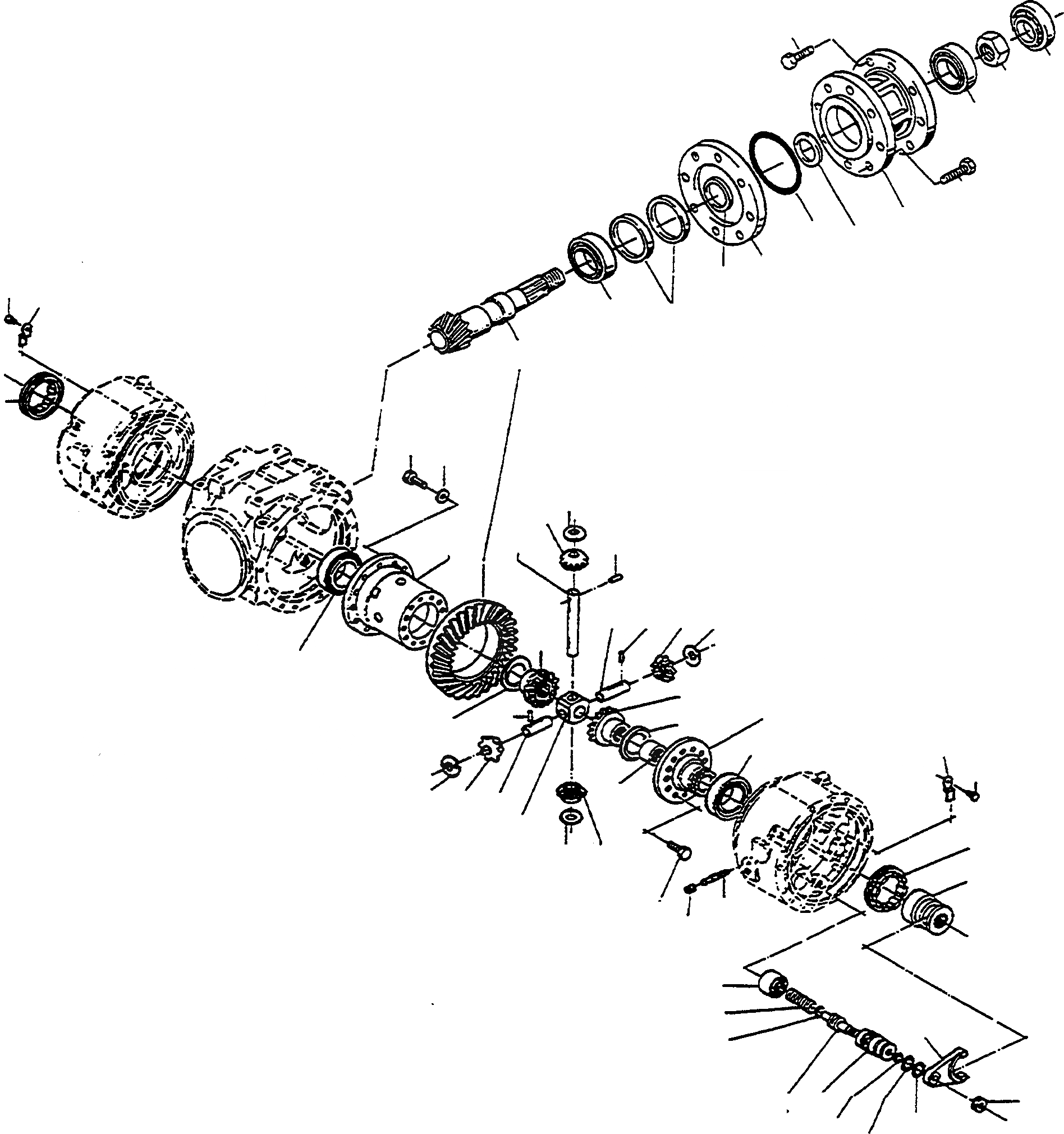 Схема запчастей Komatsu WA60-1 - МОСТ INSERT, ЗАДН. МОСТ ЗАДН. МОСТ