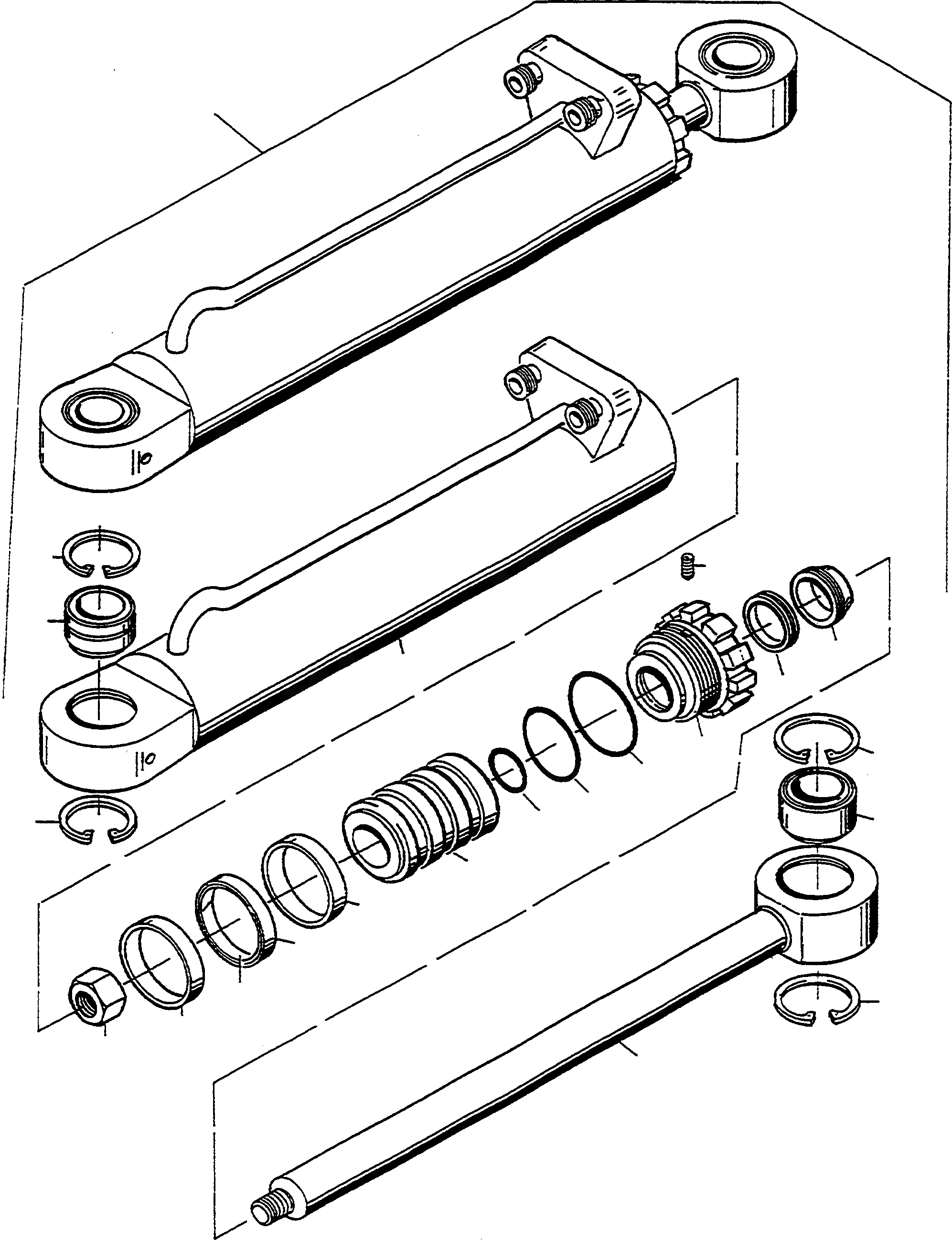 Схема запчастей Komatsu WA60-1 - ЦИЛИНДР РУЛЕВ. УПР-Я 7 РУЛЕВ. УПРАВЛЕНИЕ