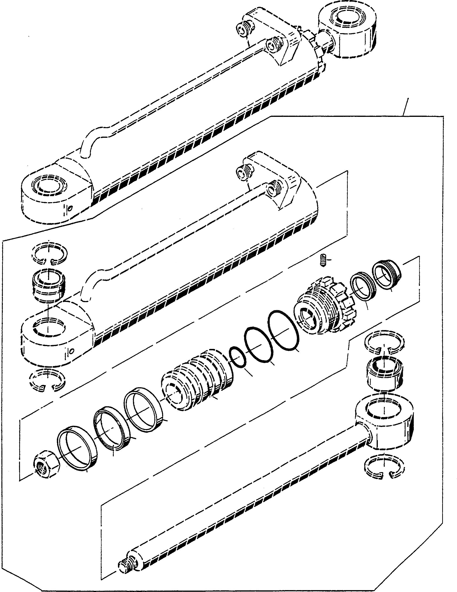 Схема запчастей Komatsu WA60-1 - ЦИЛИНДР РУЛЕВ. УПР-Я, КОМПЛЕКТ ПРОКЛАДОК ЦИЛИНДР РУЛЕВ. УПР-Я
