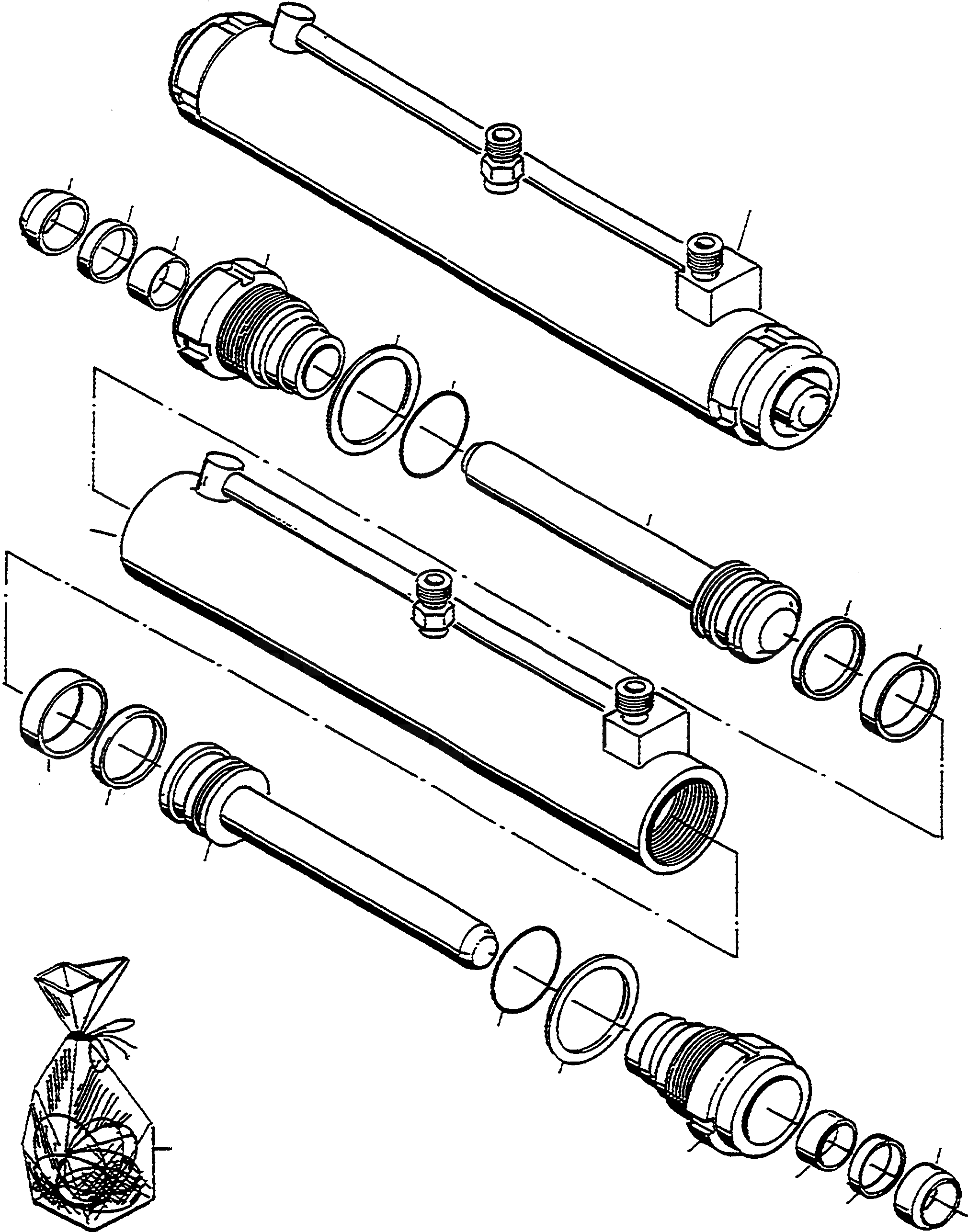 Схема запчастей Komatsu WA60-1 - QUICK CHANGE DEVICE, ЦИЛИНДР QUICK CHANGE DEVICE