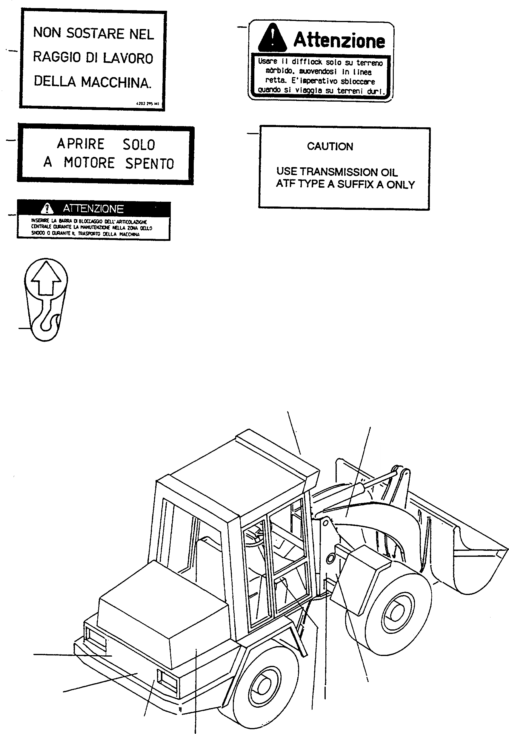 Схема запчастей Komatsu WA60-1 - ТАБЛИЧКИS, ИТАЛИЯ ИНСТРУМЕНТ, АКСЕССУАРЫ, БУКВЕНН.