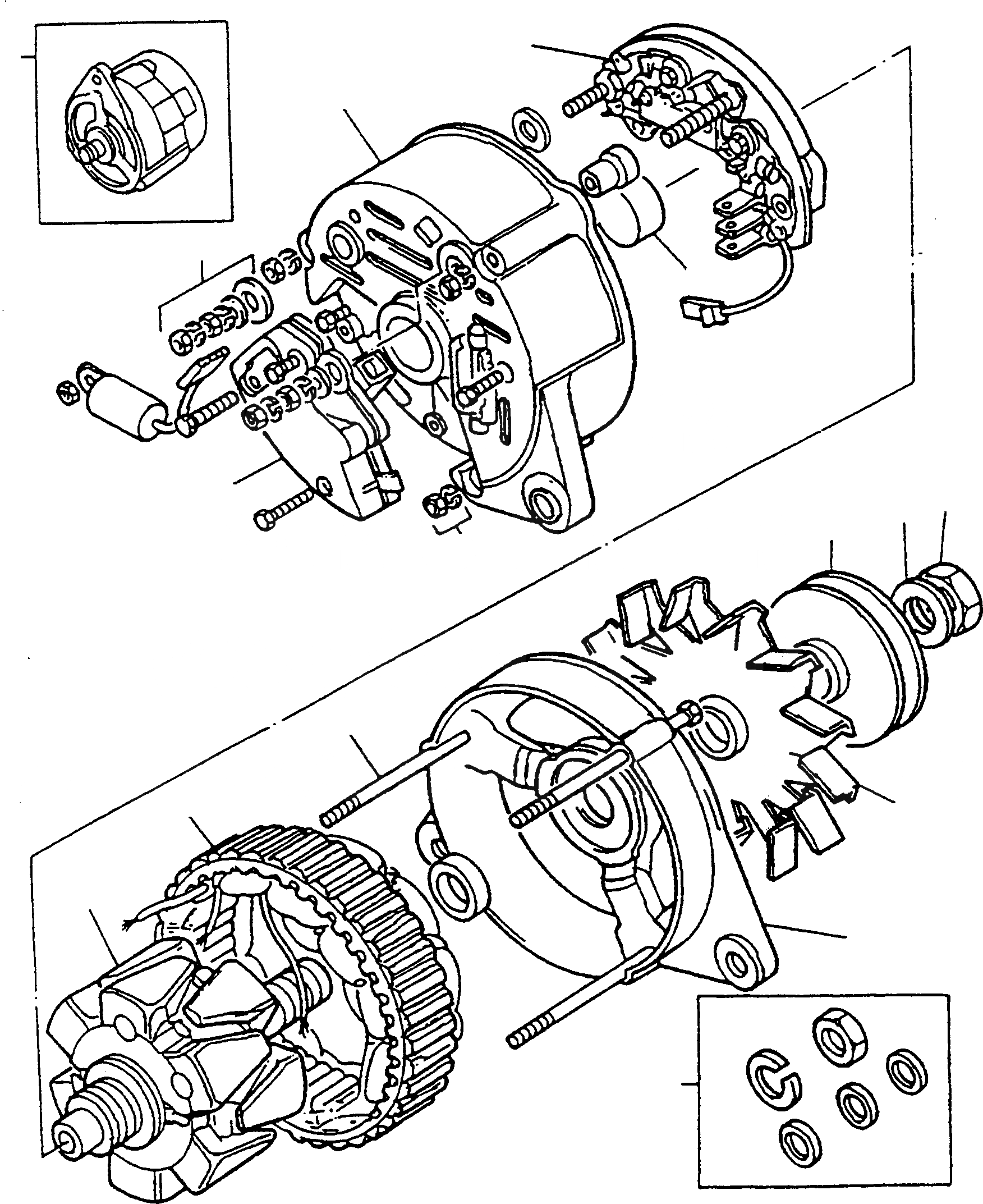 Схема запчастей Komatsu WA60-1 - ГЕНЕРАТОР ЭЛЕКТРИЧ. СИСТЕМА
