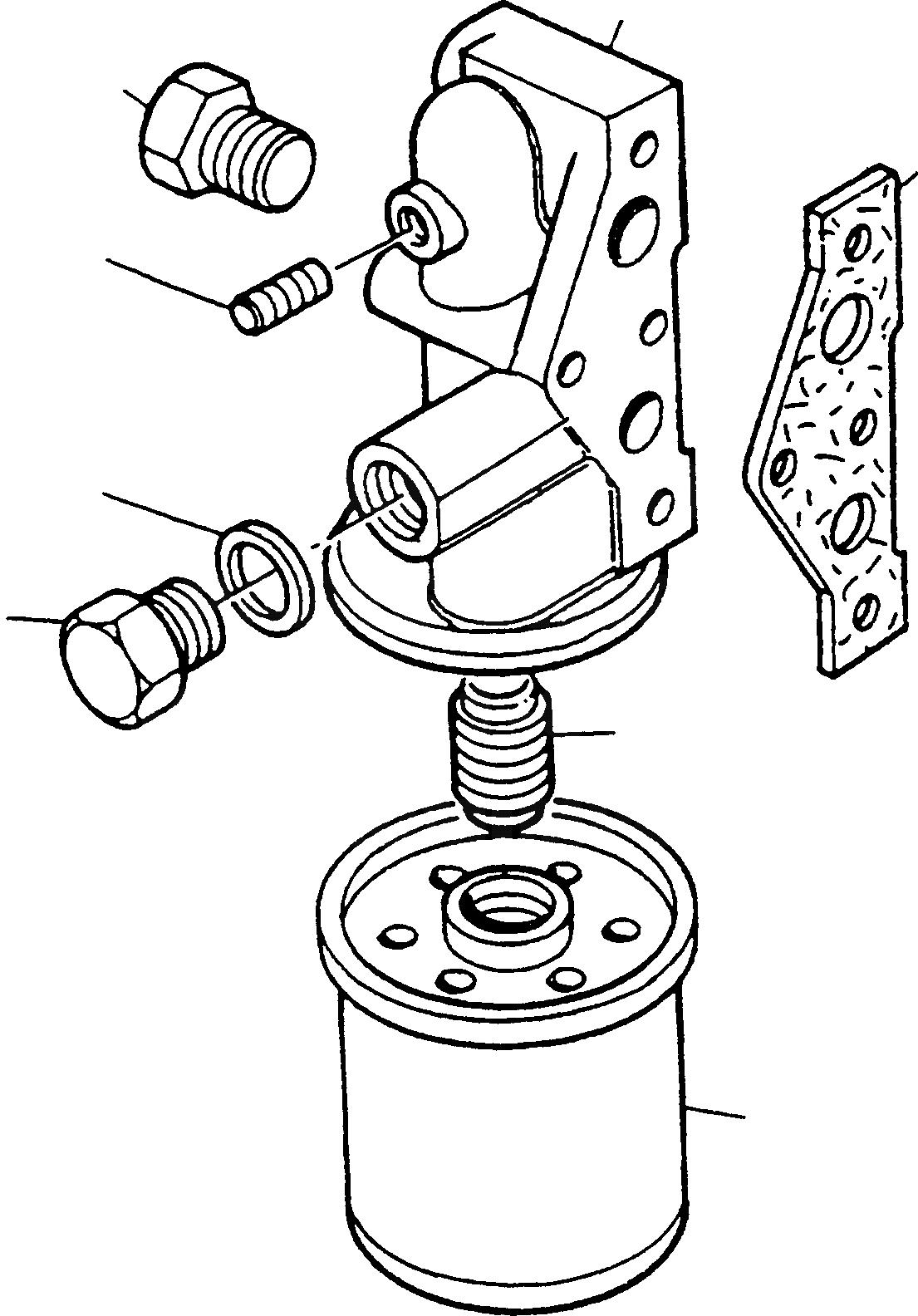 Схема запчастей Komatsu WA60-1 - МАСЛ. ФИЛЬТР ДВИГАТЕЛЬ, КРЕПЛЕНИЕ ДВИГАТЕЛЯ