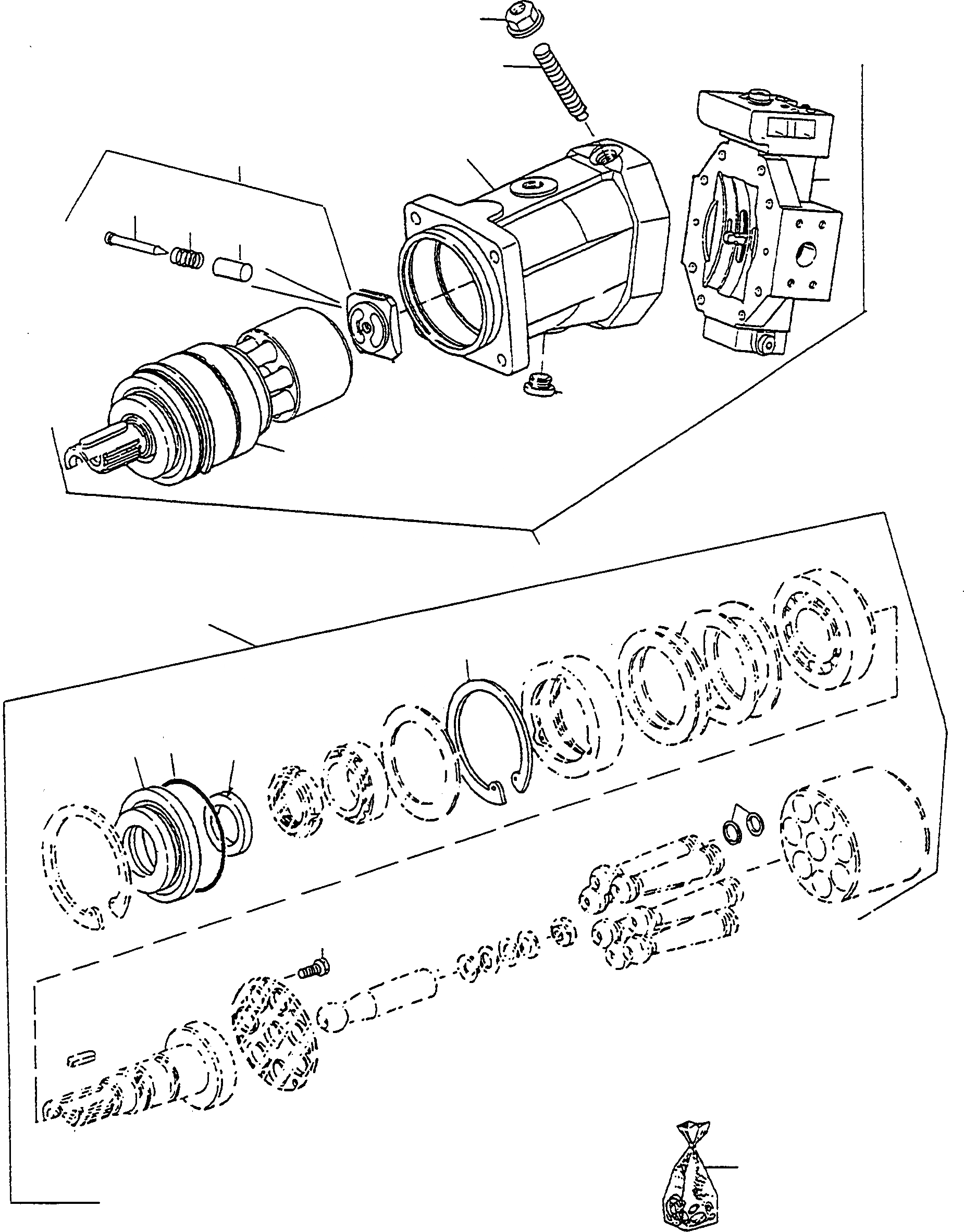 Схема запчастей Komatsu WA60-1 - AXIAL ПОРШЕНЬ ДВИГАТЕЛЬ ТРАНСМИССИЯ, КРЕСТОВИНА