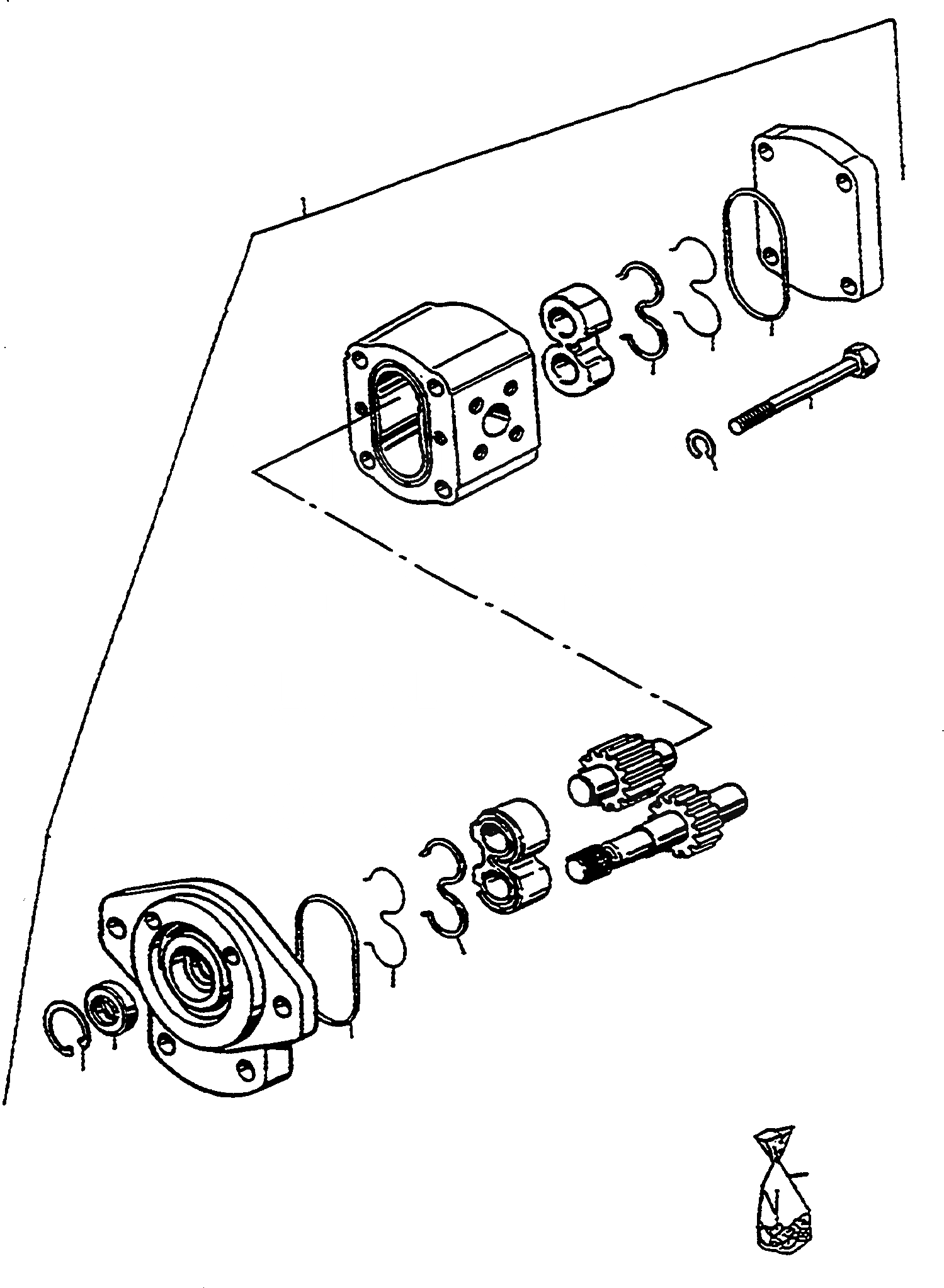 Схема запчастей Komatsu WA60-1 - ГИДРАВЛ-НАСОС ГИДРАВЛИКА