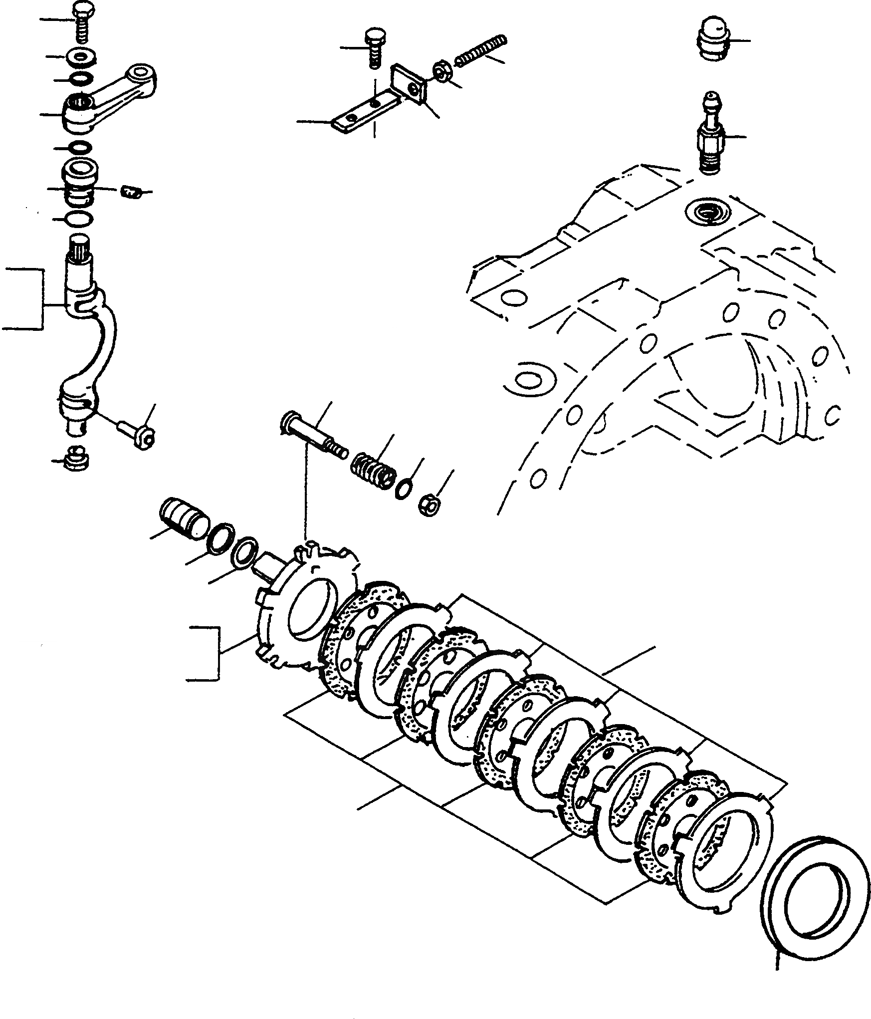 Схема запчастей Komatsu WA60-1 - ТОРМОЗ. ЗАДН. МОСТ