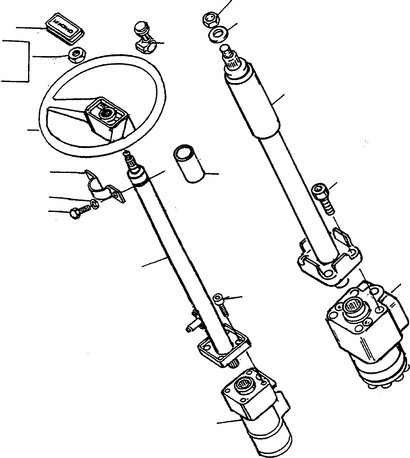 Схема запчастей Komatsu WA60-1 - РУЛЕВ. УПРАВЛЕНИЕ, РУЛЕВ. УПРАВЛЕНИЕ КРЕПЛЕНИЕ 7 РУЛЕВ. УПРАВЛЕНИЕ