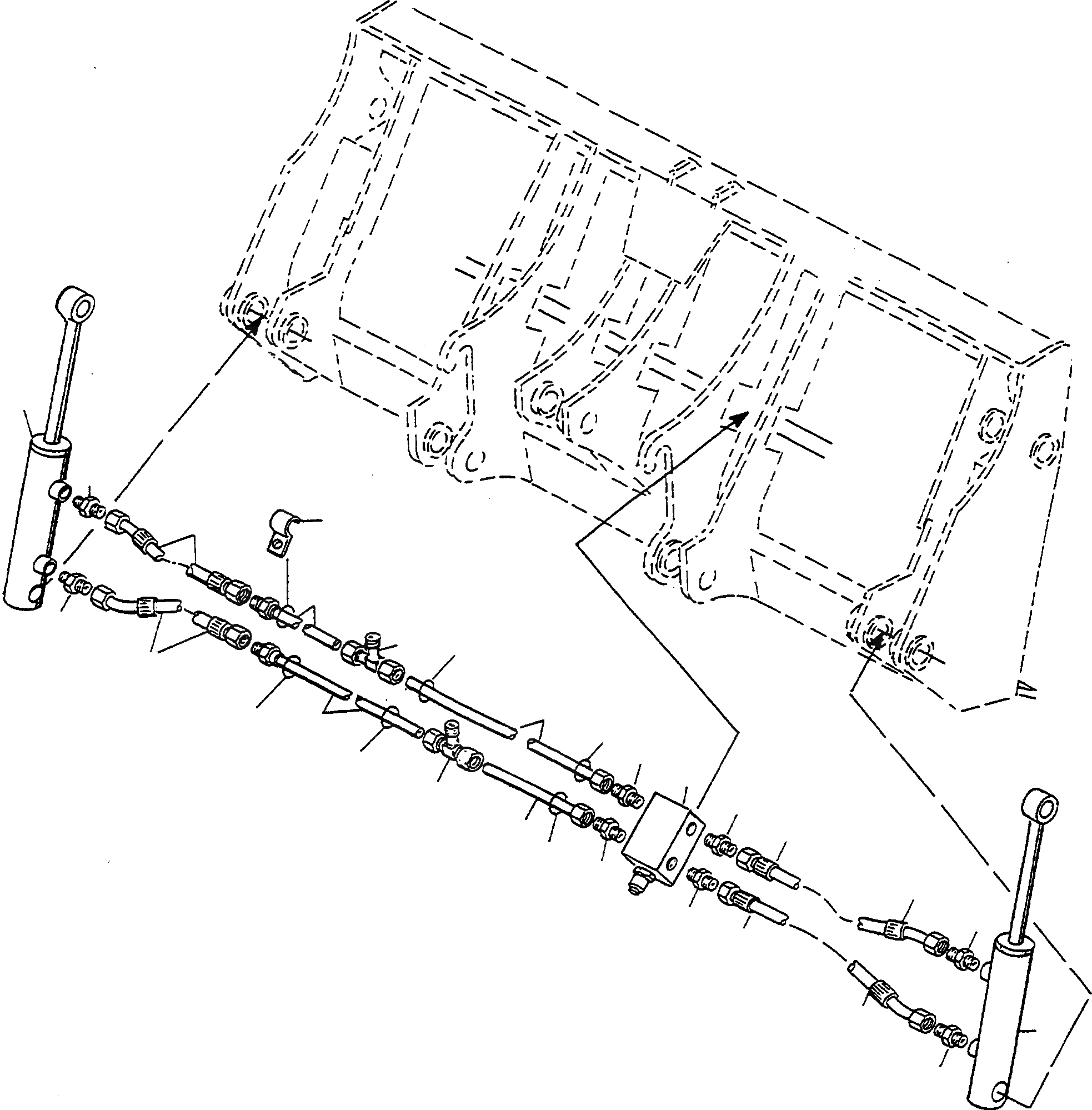 Схема запчастей Komatsu WA60-1 - GRAB КОВШ , ТРУБЫS, LITRES  ОБОРУД-Е