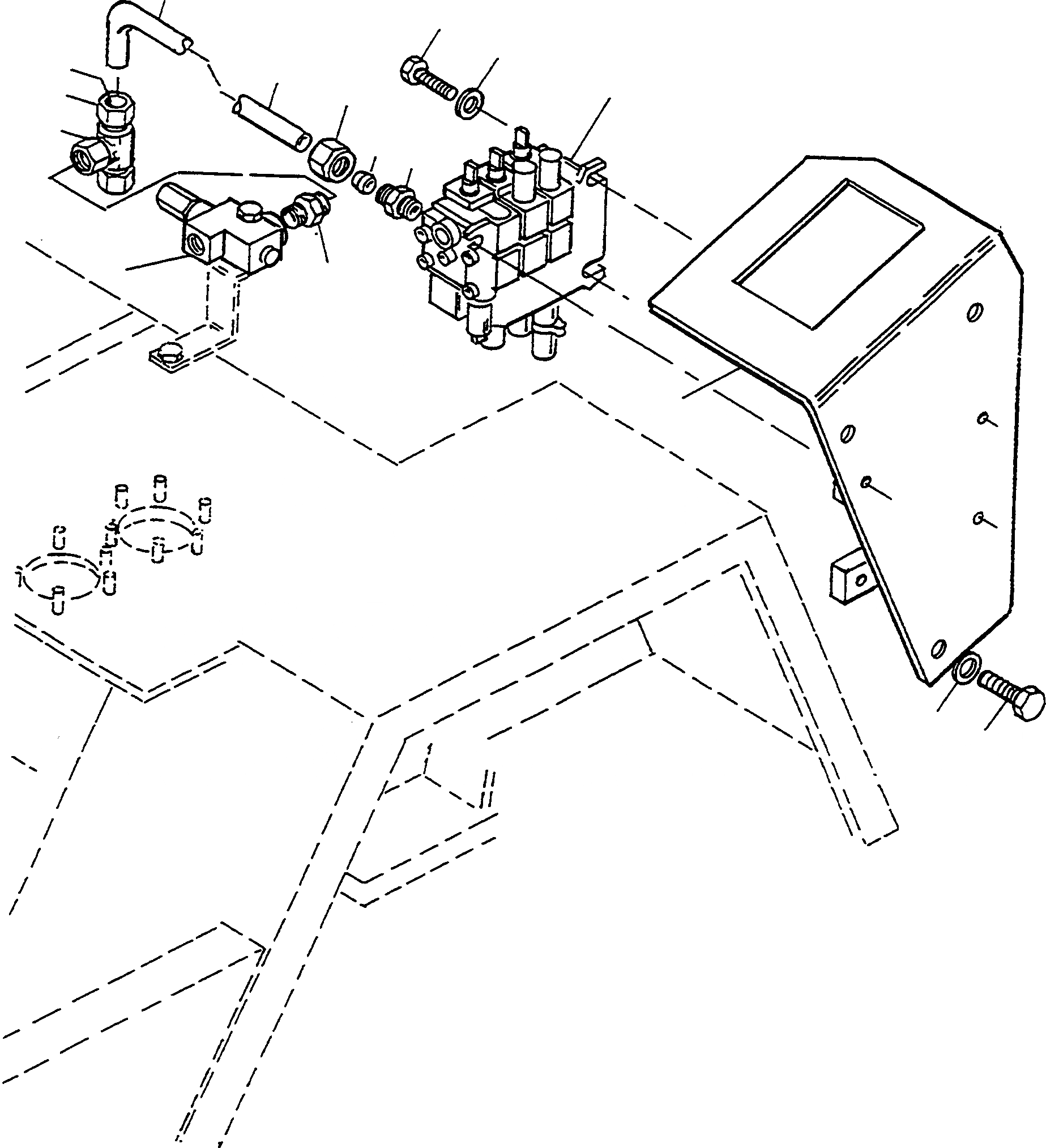 Схема запчастей Komatsu WA60-1 - PRESSURE ТРУБЫS - УПРАВЛЯЮЩ. КЛАПАН ГИДРАВЛИКА