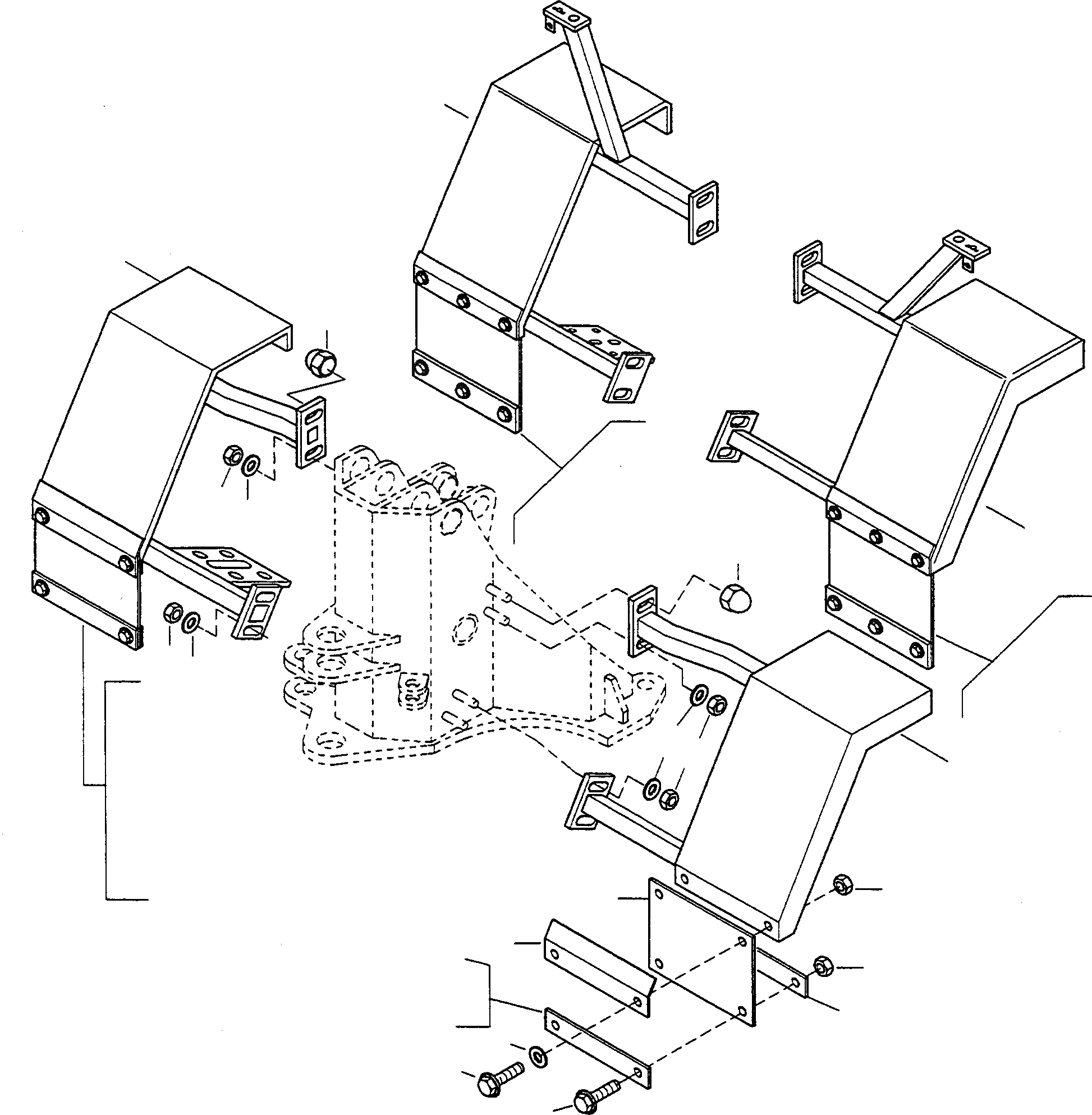 Схема запчастей Komatsu WA60-1 - КРЫЛО РАМА