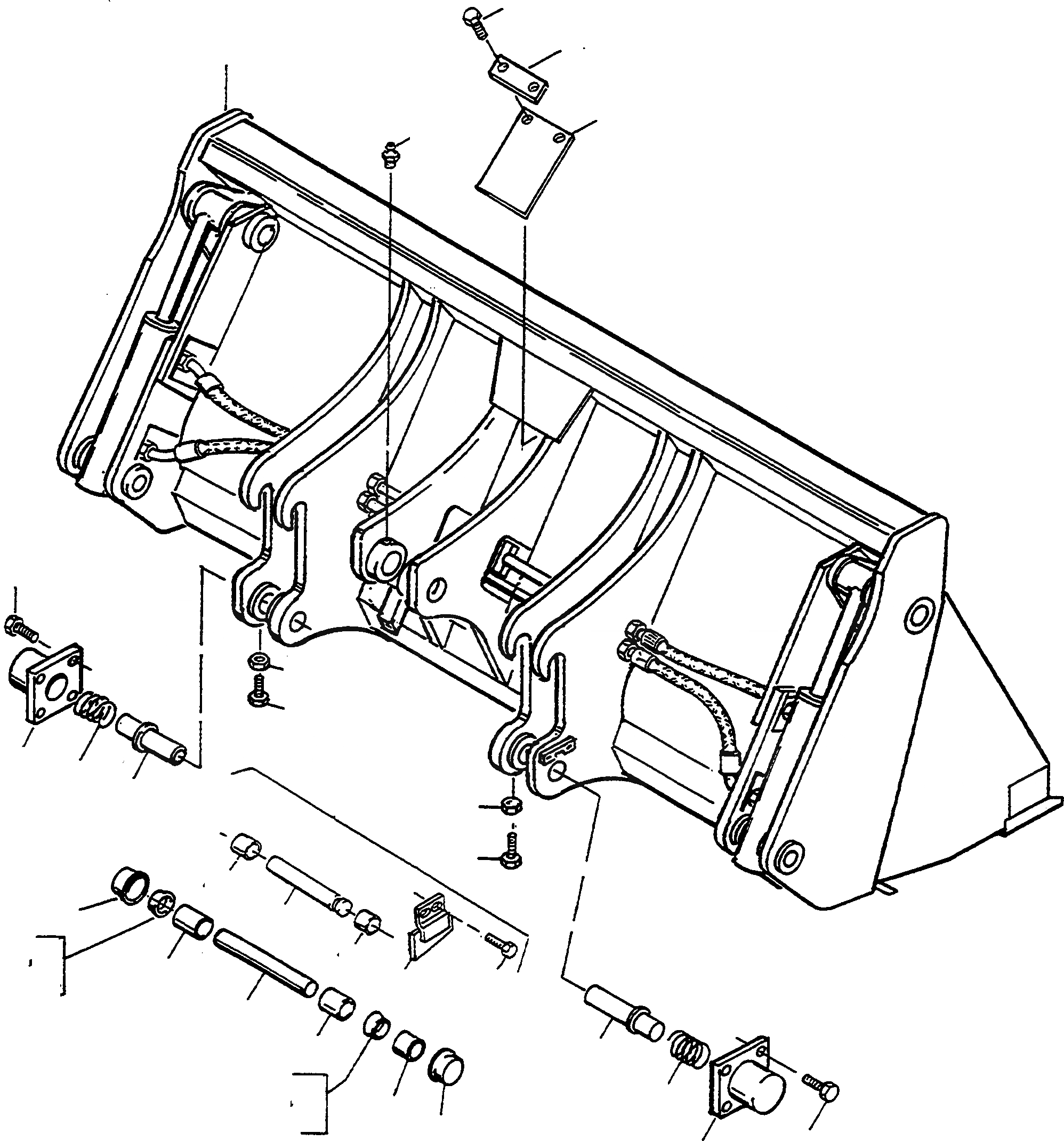 Схема запчастей Komatsu WA60-1 - GRAB КОВШ ОБОРУД-Е