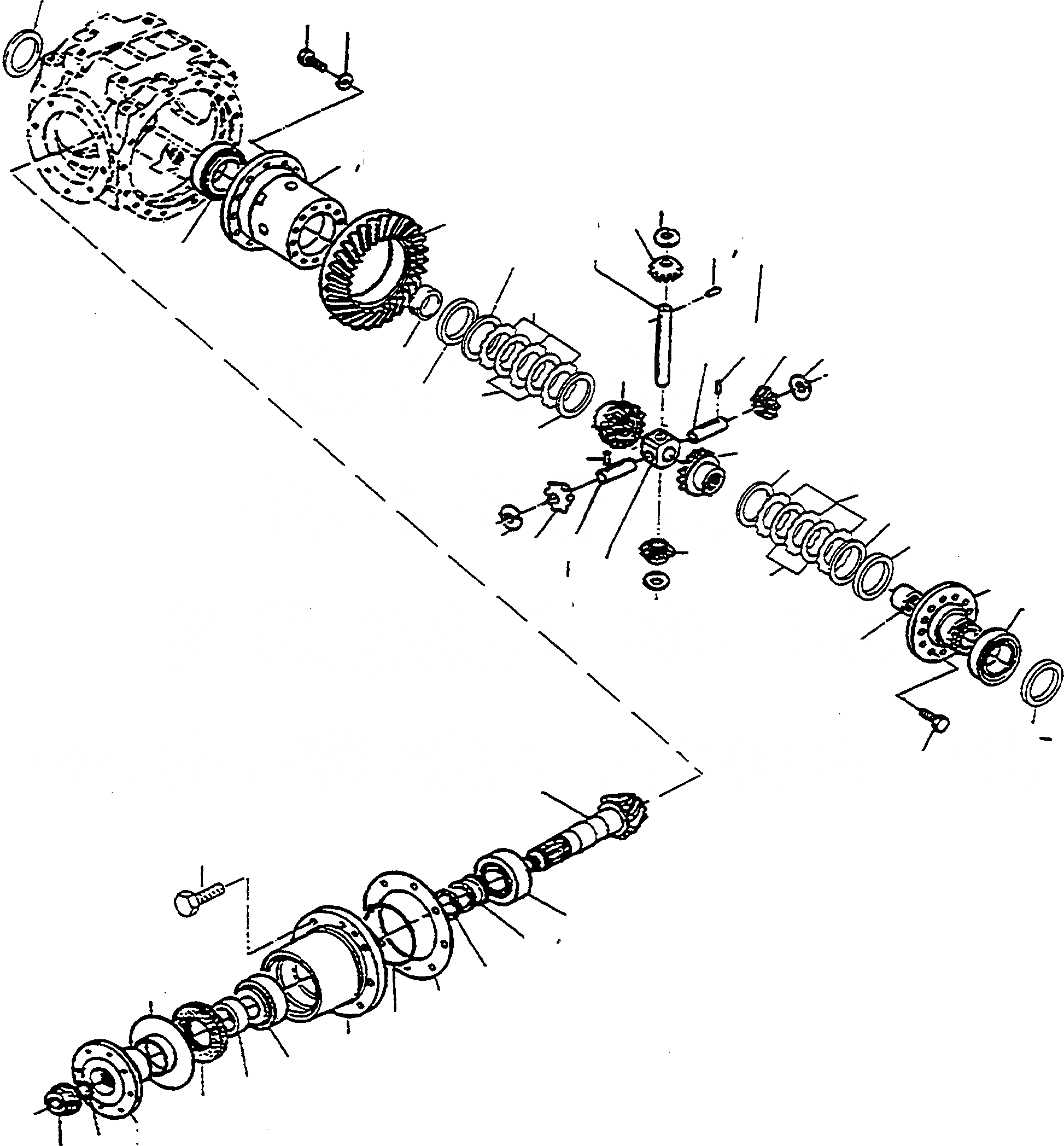 Схема запчастей Komatsu WA60-1 - МОСТ INSERT, ПЕРЕДНИЙ МОСТ 8 ПЕРЕДНИЙ МОСТ