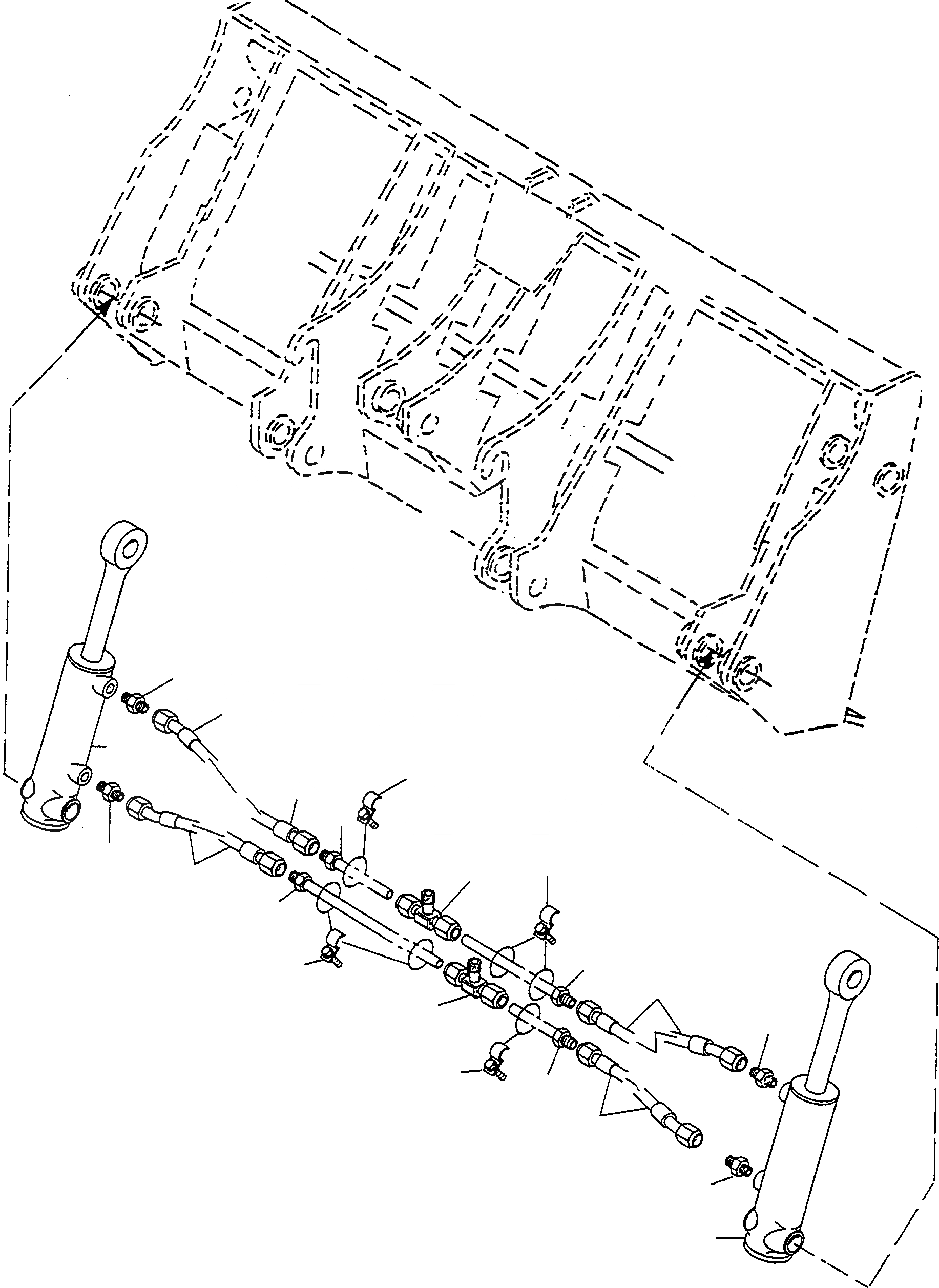 Схема запчастей Komatsu WA60-1 - GRAB КОВШ , ТРУБЫS, LITRES  ОБОРУД-Е