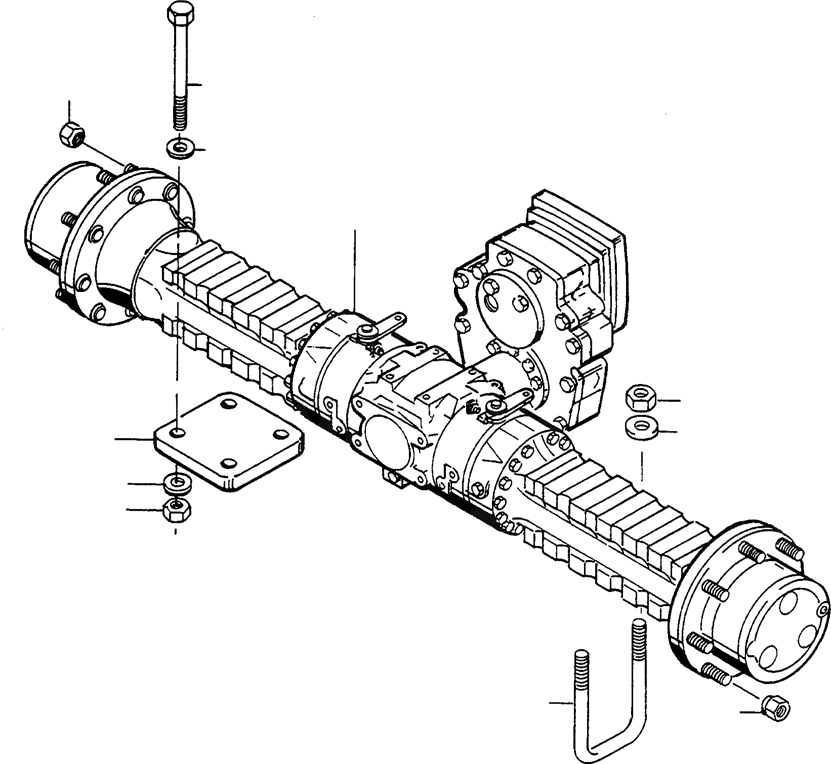 Схема запчастей Komatsu WA60-1 - ЗАДН. МОСТ ЗАДН. МОСТ