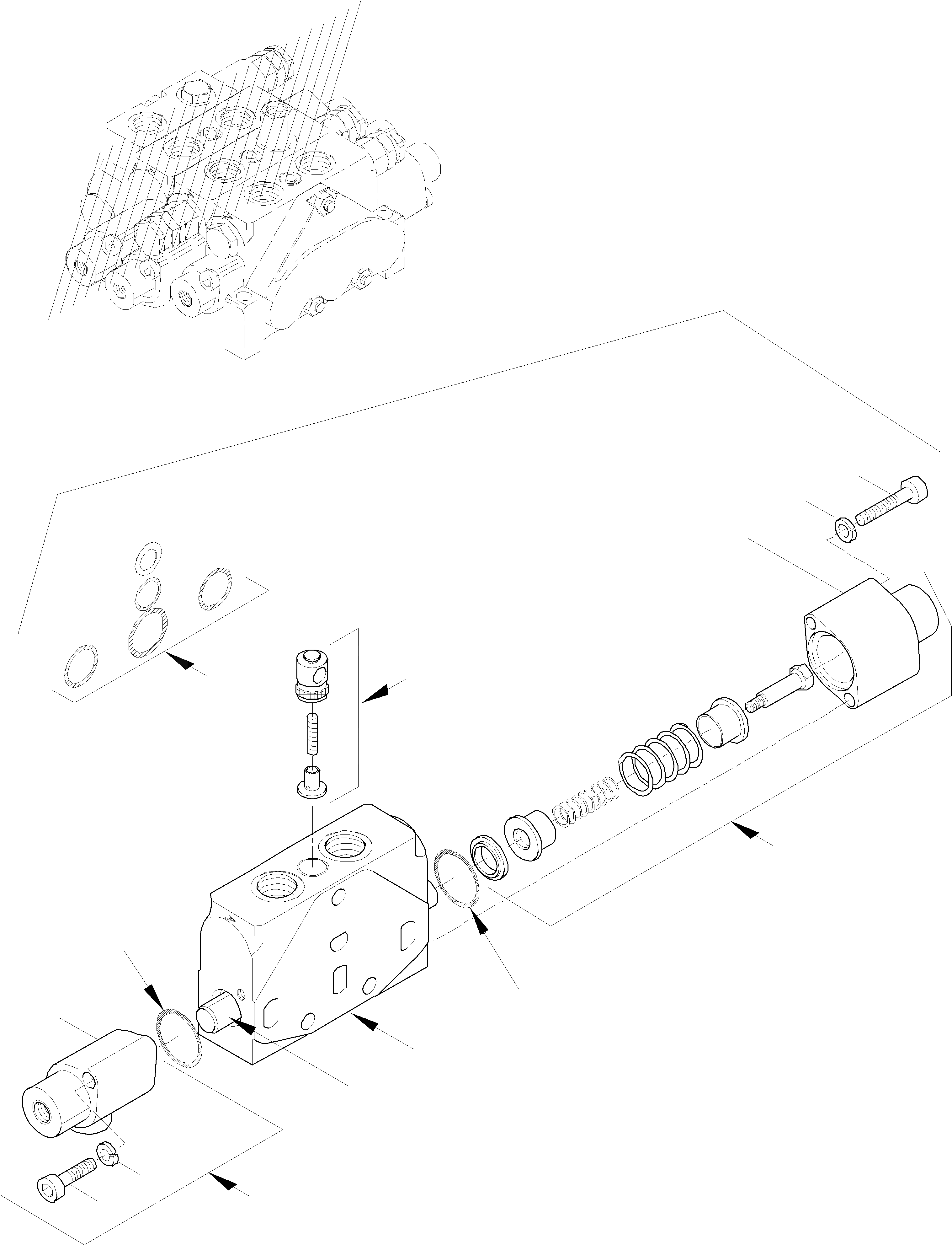 Схема запчастей Komatsu WA65-3 - УПРАВЛЯЮЩ. КЛАПАН УПРАВЛЯЮЩ. КЛАПАН
