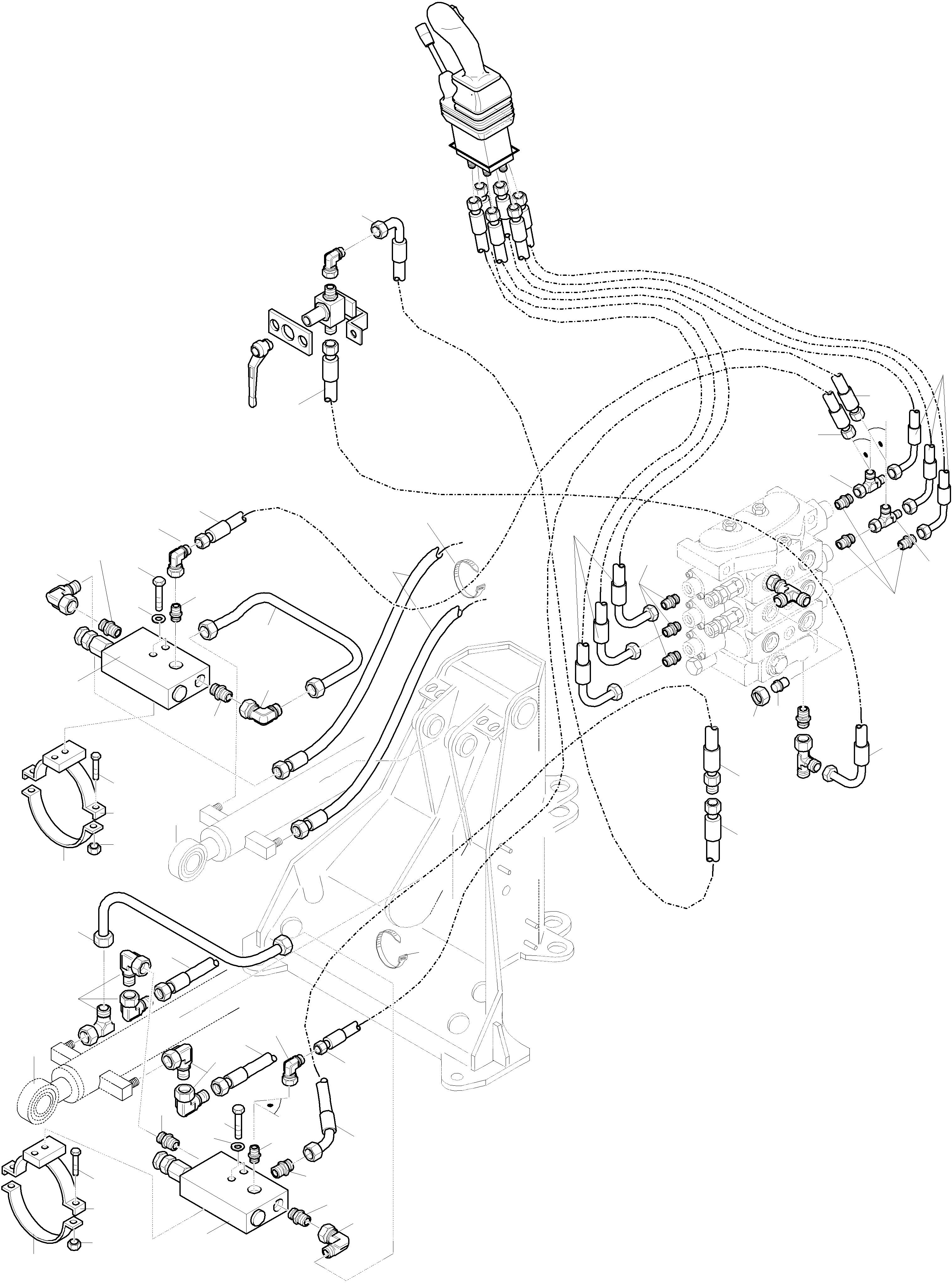 Схема запчастей Komatsu WA65-3 - ШЛАНГИ RUPTURE ПРЕДОХРАНИТЕЛЬН. БЛОК, EXECUTION I ГИДРАВЛИКА