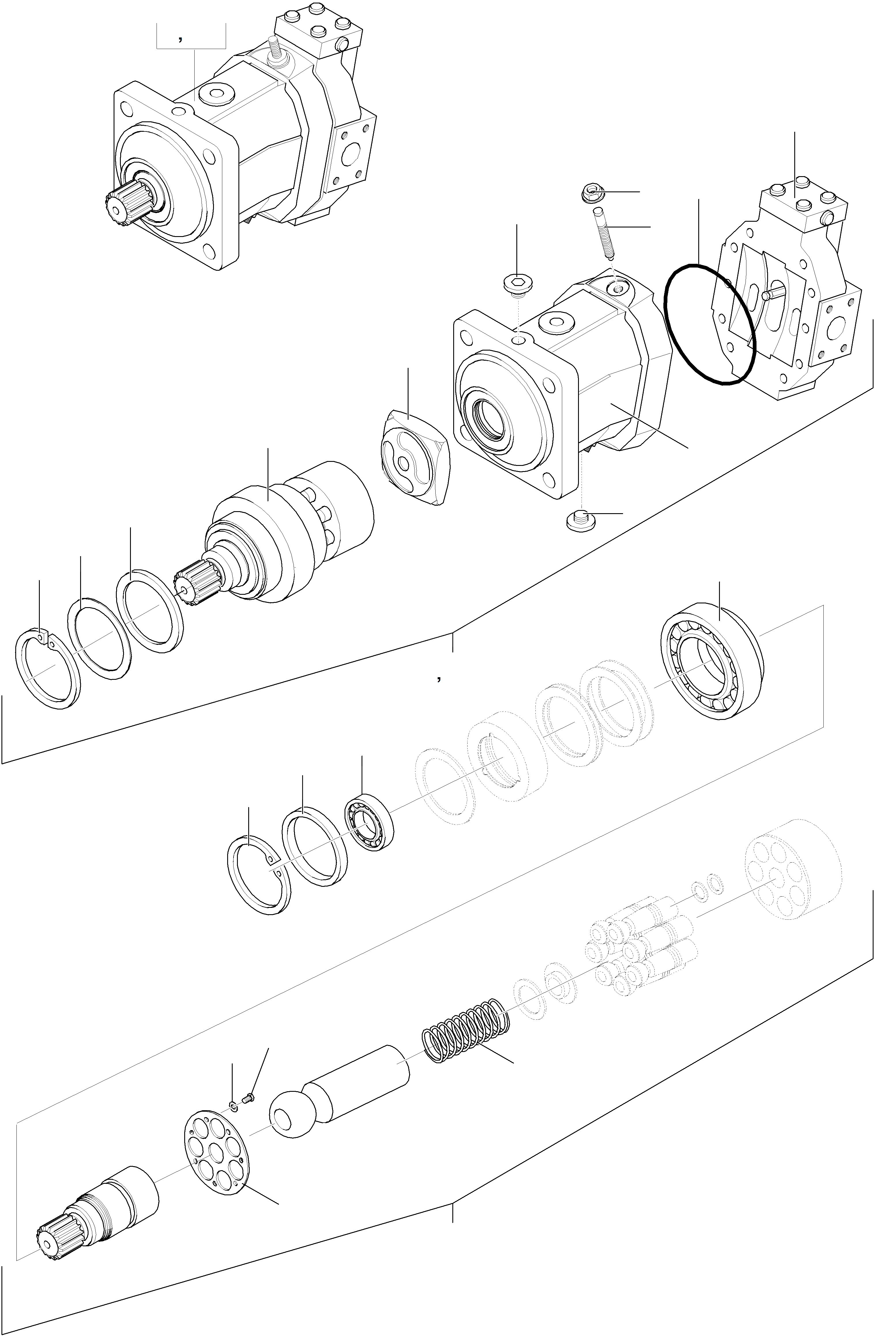 Схема запчастей Komatsu WA65-3 - AXIAL ПОРШЕНЬ ДВИГАТЕЛЬ ТРАНСМИССИЯ, КРЕСТОВИНА