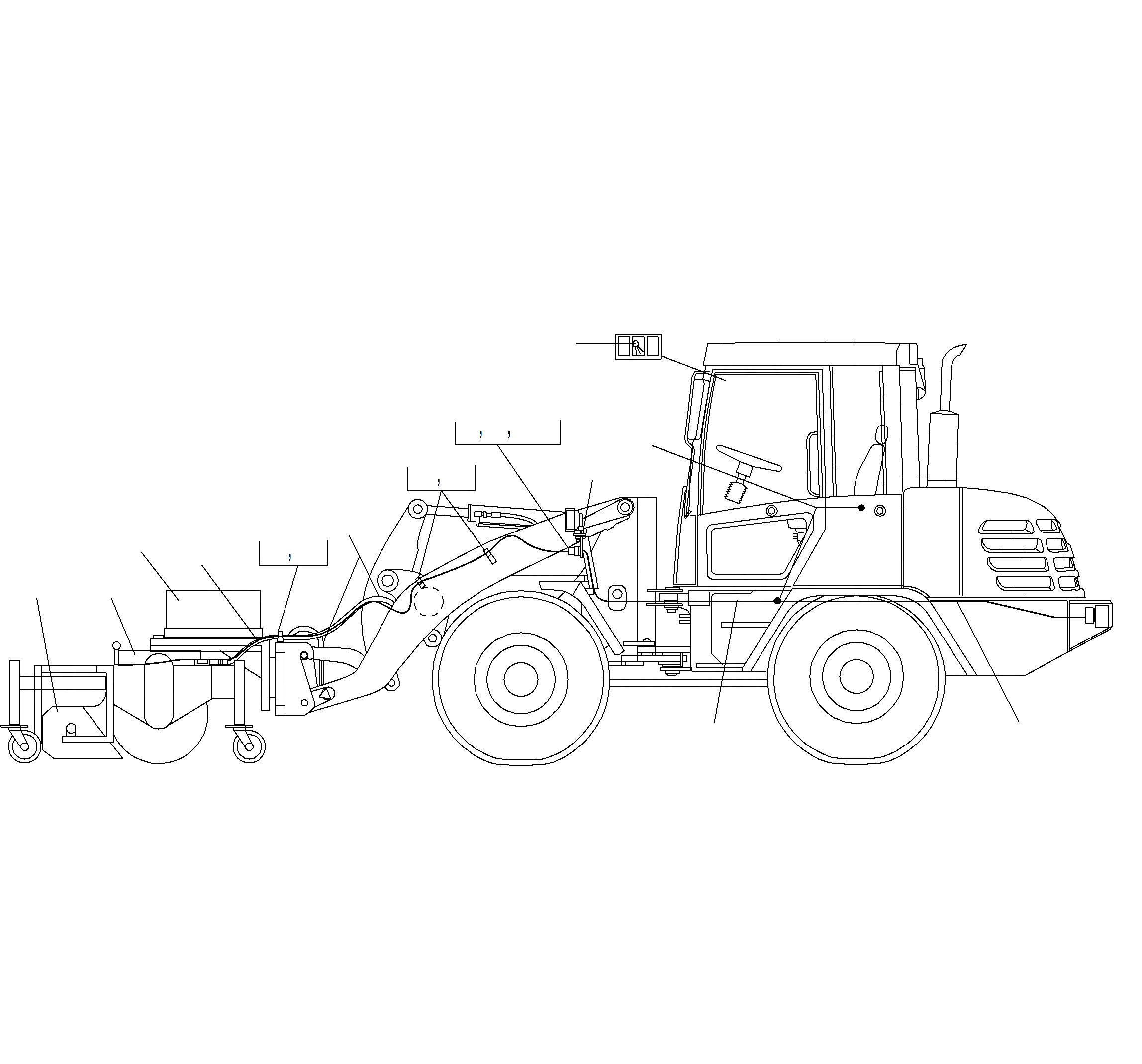 Схема запчастей Komatsu WA65-3 - SWEEPER ОБОРУД-Е