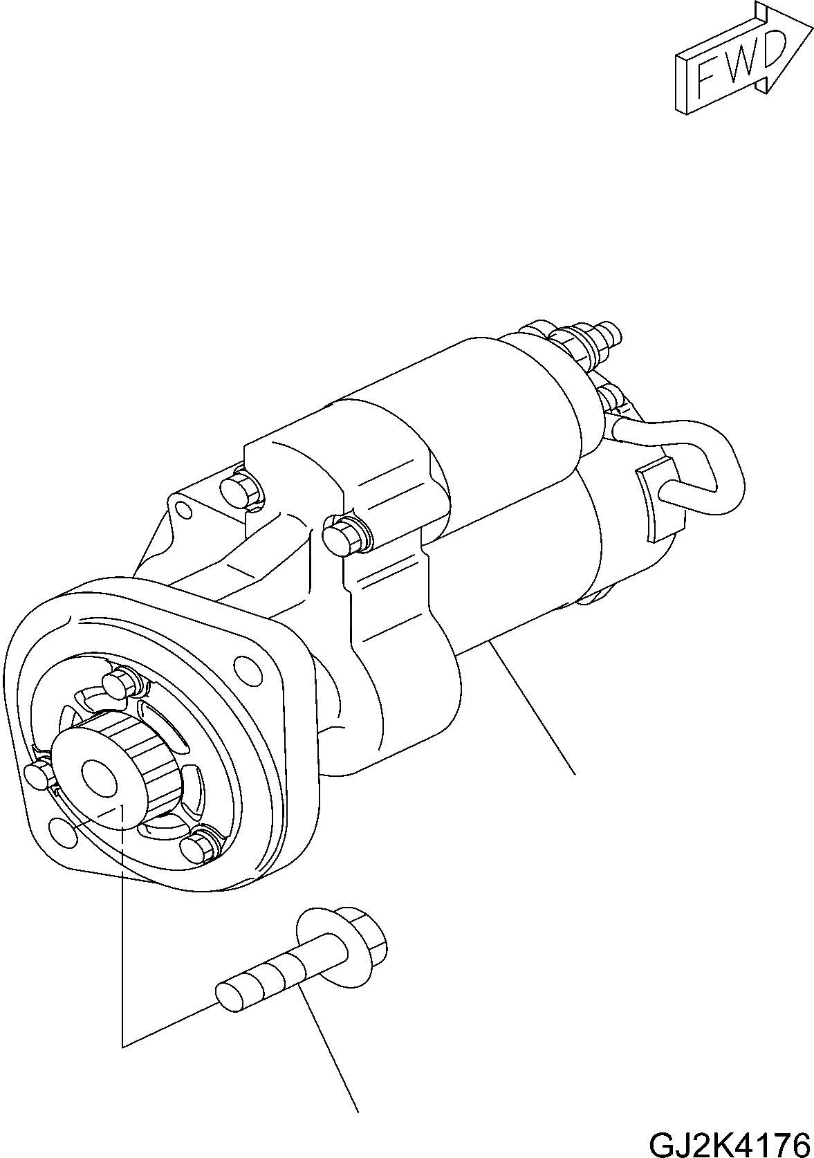 Схема запчастей Komatsu WA65-5 - STARTERМОТОР ЭЛЕКТРИЧ. СИСТЕМА
