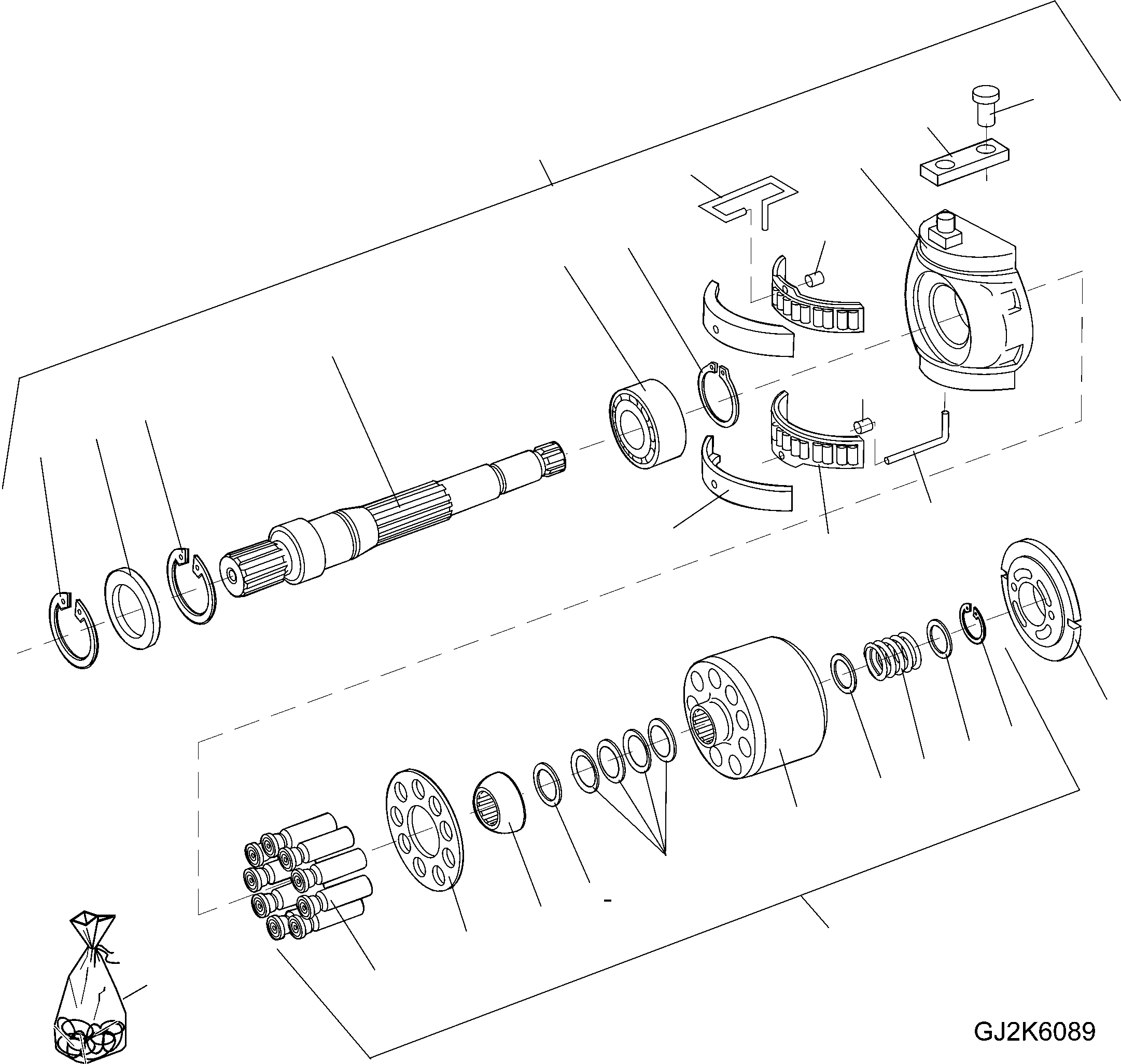 Схема запчастей Komatsu WA65-5 - AXIAL ПОРШЕНЬ НАСОС AXIAL ПОРШЕНЬ НАСОС