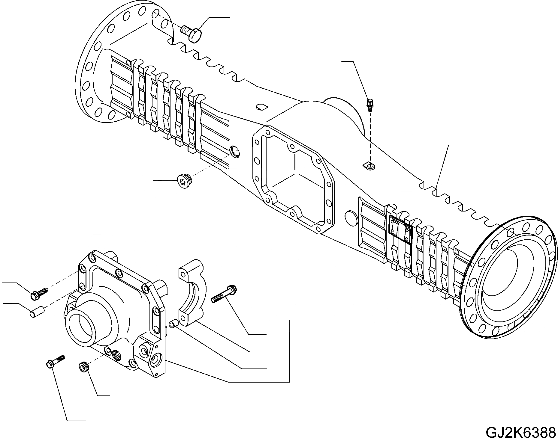 Схема запчастей Komatsu WA65-6 - ПЕРЕДНИЙ МОСТ (С % DIFF. БЛОКИР.) (КОЖУХ И КОМПОНЕНТЫ) (/7) F ТРАНСМИССИЯ