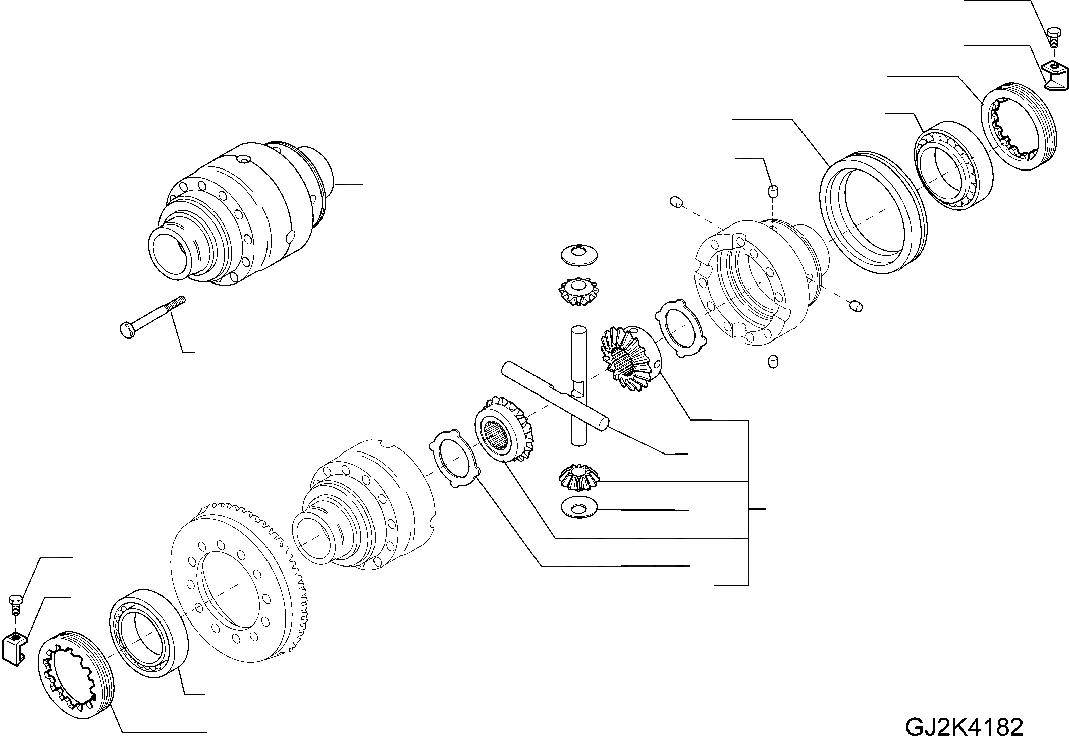 Схема запчастей Komatsu WA65-6 - ПЕРЕДНИЙ МОСТ (С % DIFF. БЛОКИР.) (ДИФФЕРЕНЦ.) (/7) F ТРАНСМИССИЯ