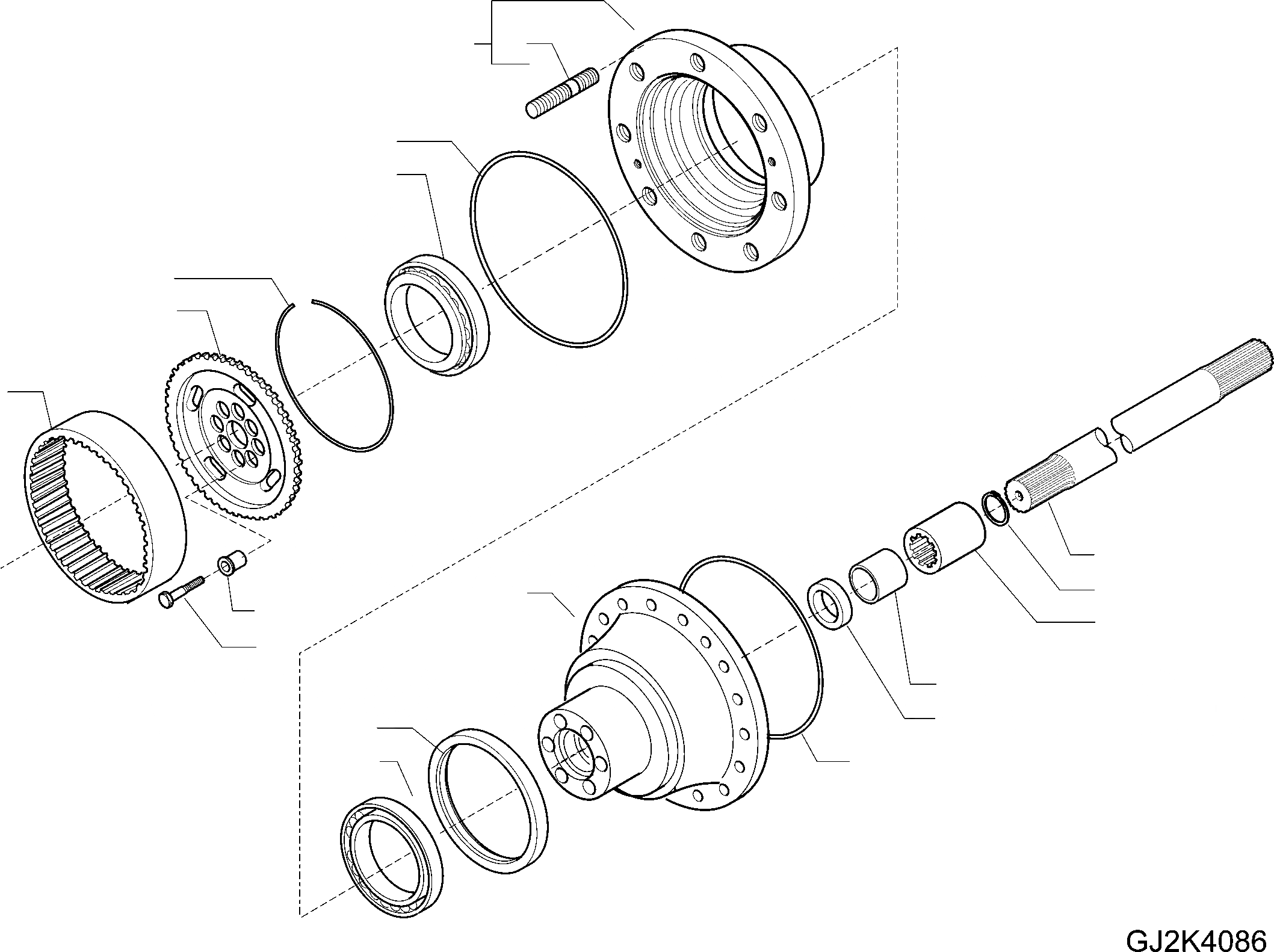 Схема запчастей Komatsu WA65-6 - ПЕРЕДНИЙ МОСТ (/ + /7) F ТРАНСМИССИЯ