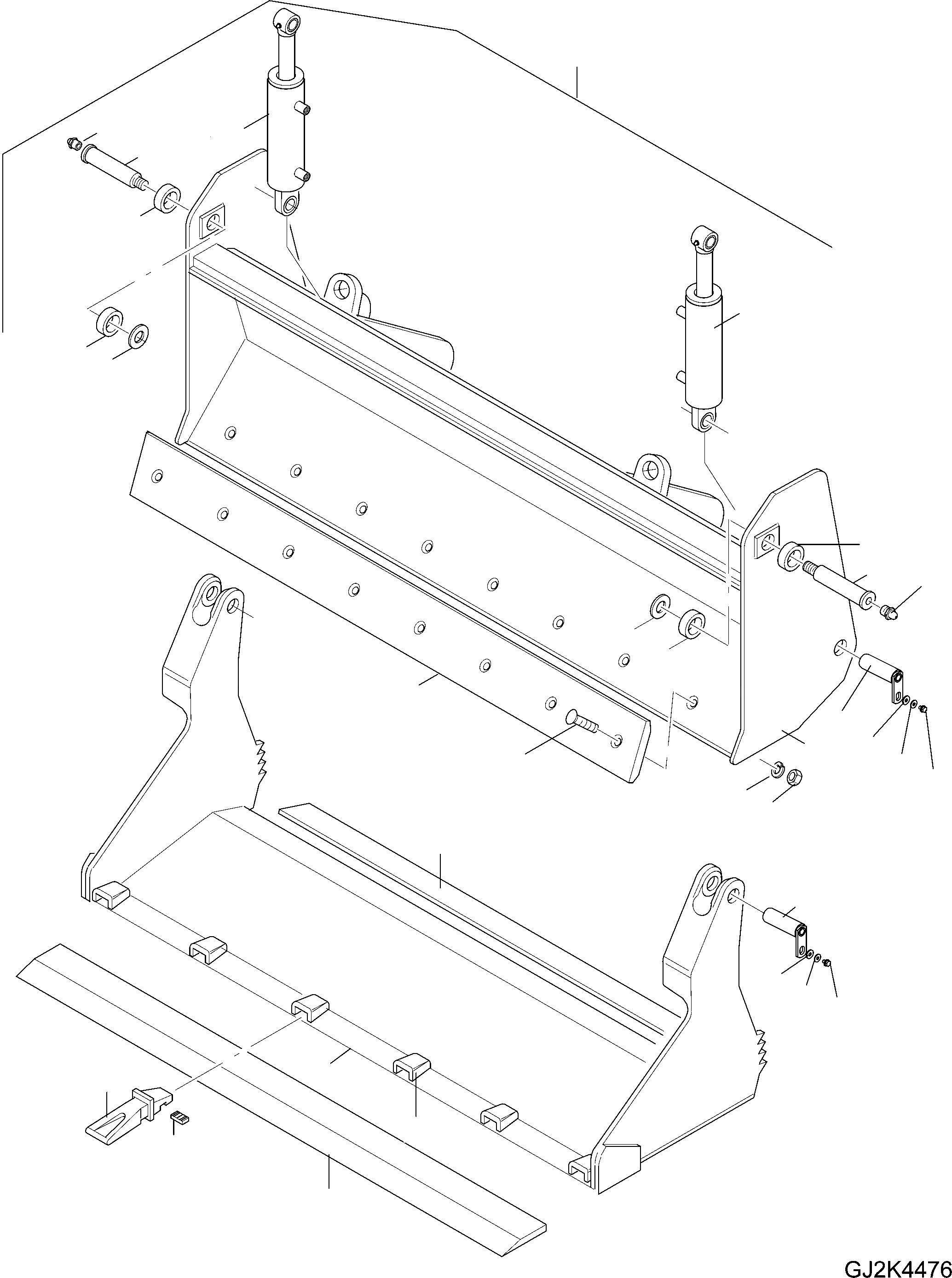 Схема запчастей Komatsu WA65-6 - МНОГОЦЕЛЕВ. КОВШ (. CBM) (/) T РАБОЧЕЕ ОБОРУДОВАНИЕ