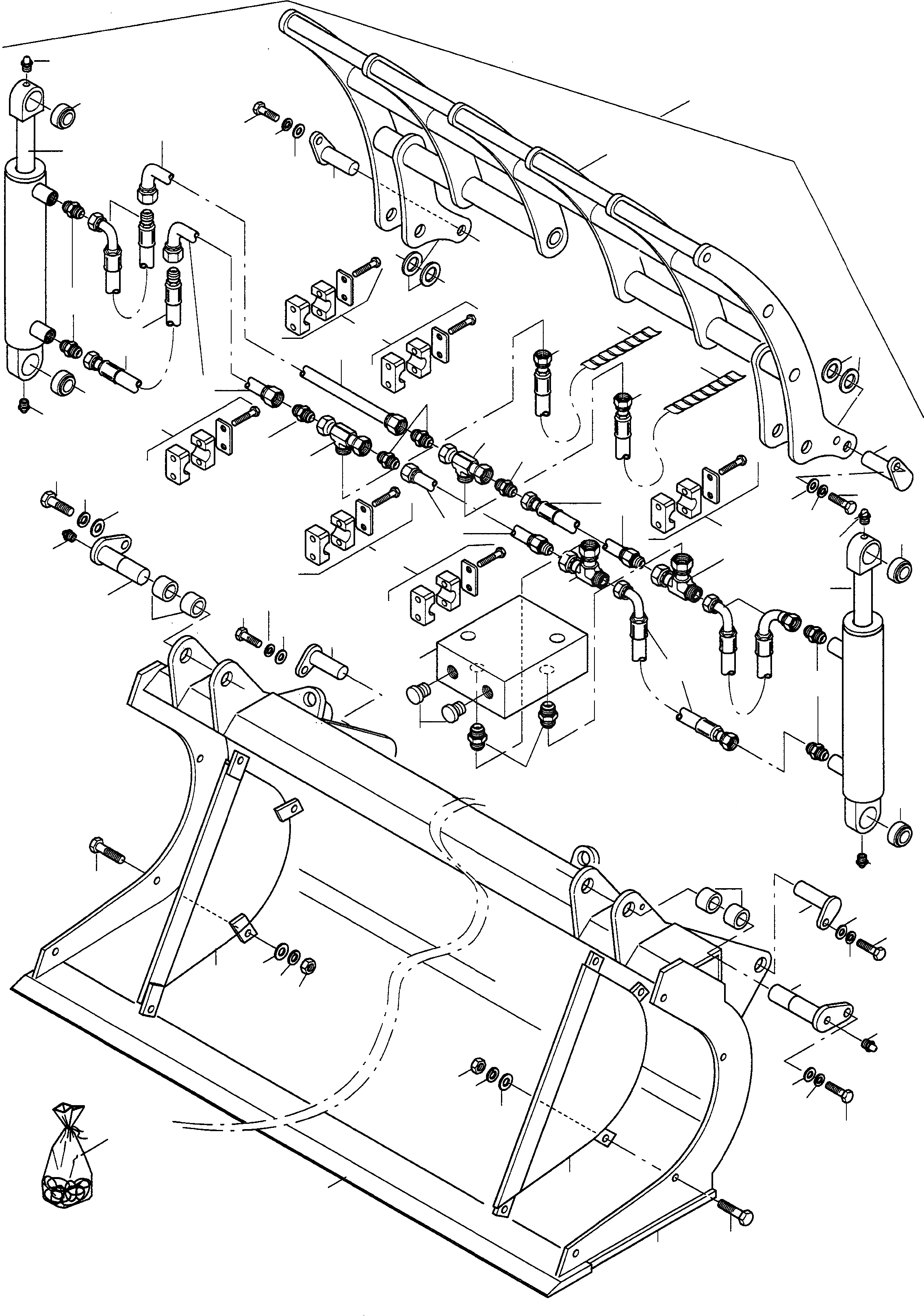 Схема запчастей Komatsu WA65PT-3 - COMPOST КОВШ ОБОРУД-Е