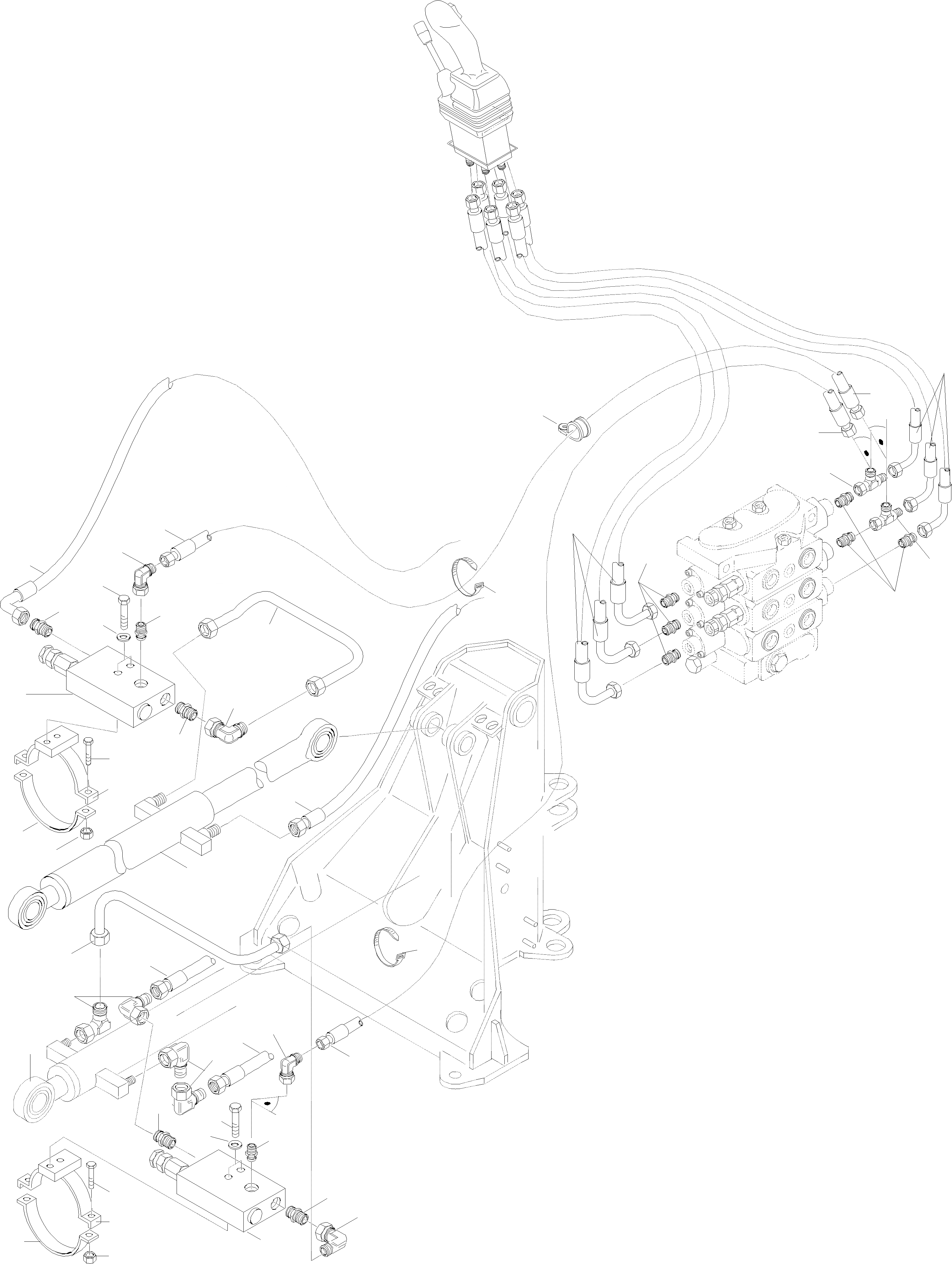 Схема запчастей Komatsu WA65PT-3 - ШЛАНГИ RUPTURE ПРЕДОХРАНИТЕЛЬН. БЛОК ГИДРАВЛИКА