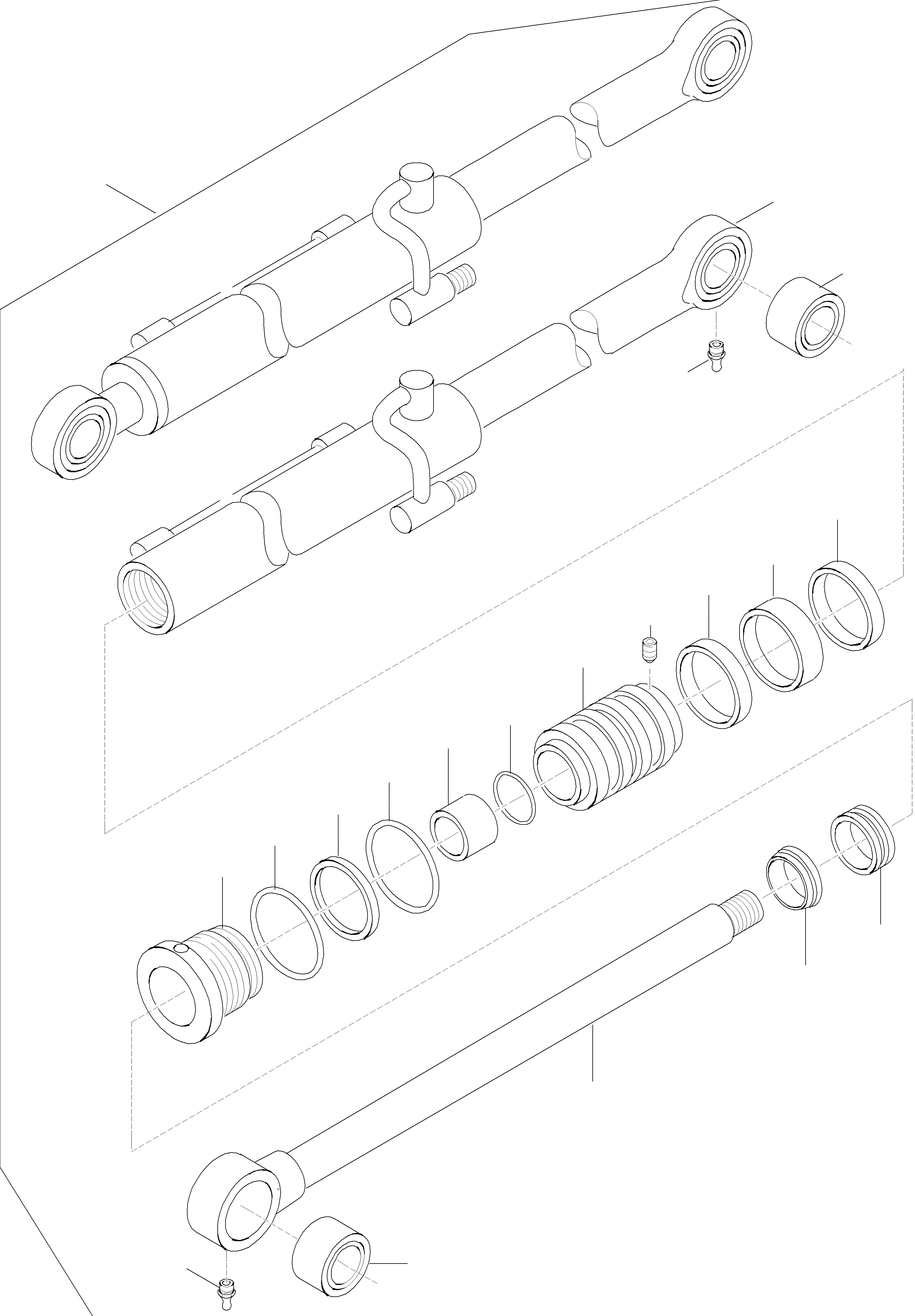 Схема запчастей Komatsu WA65PT-3 HA050075 - HA0500108 - ЦИЛИНДР КОВША ГИДРАВЛИКА
