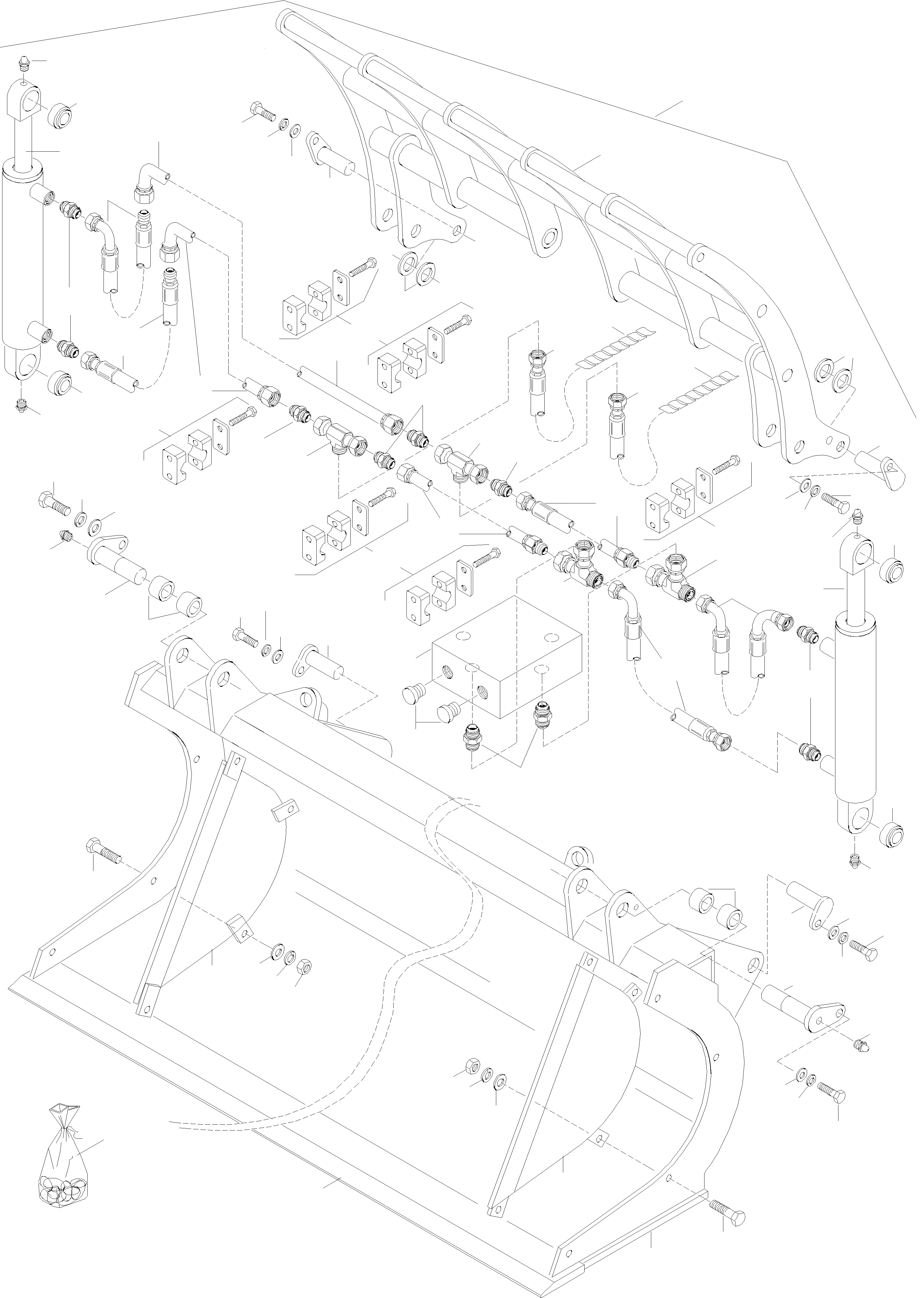 Схема запчастей Komatsu WA65PT-3 HA050075 - HA0500108 - COMPOST КОВШ ОБОРУД-Е