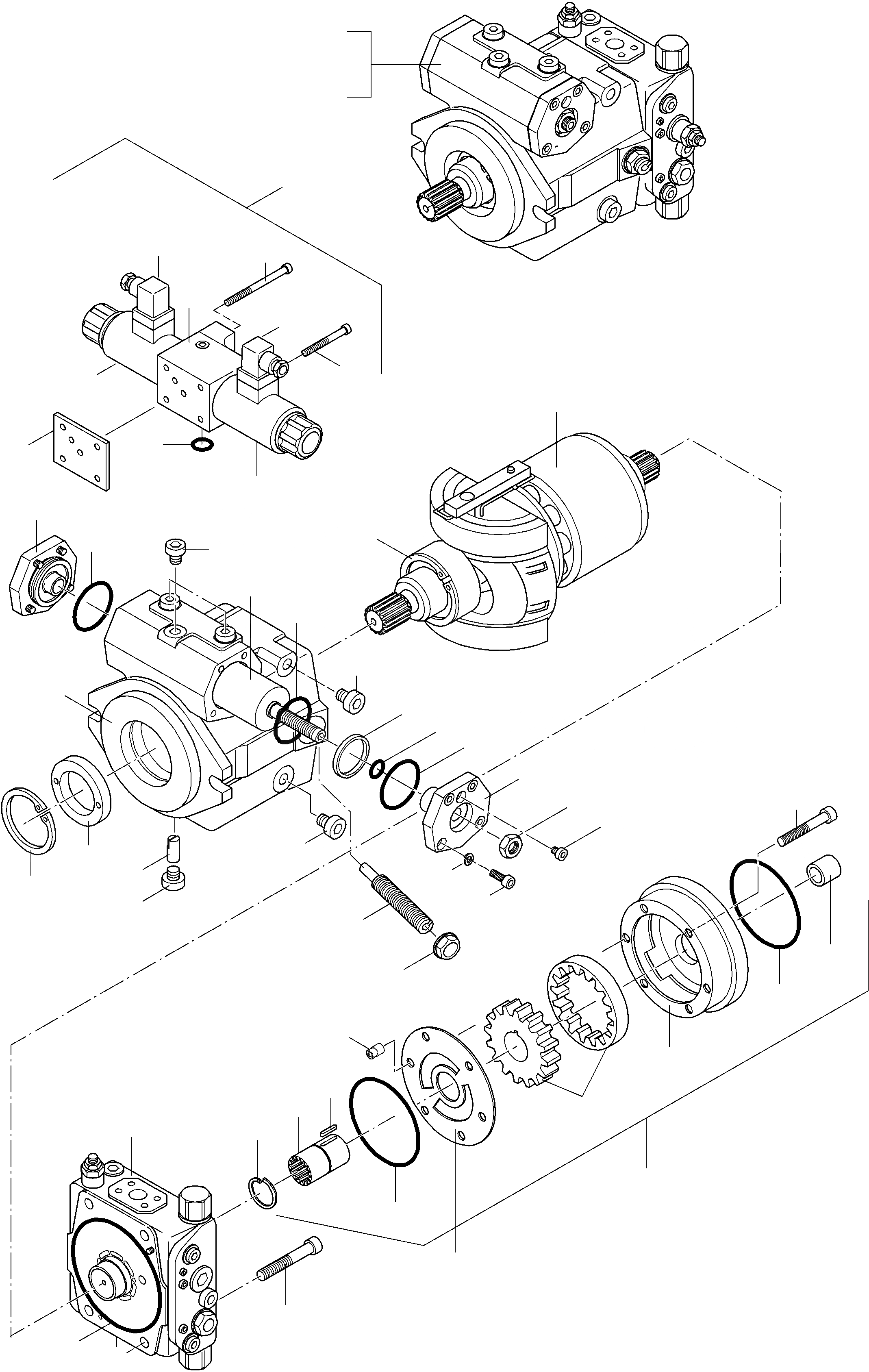 Схема запчастей Komatsu WA65PT-3 HA050075 - HA0500108 - AXIAL ПОРШЕНЬ НАСОС ТРАНСМИССИЯ, КРЕСТОВИНА