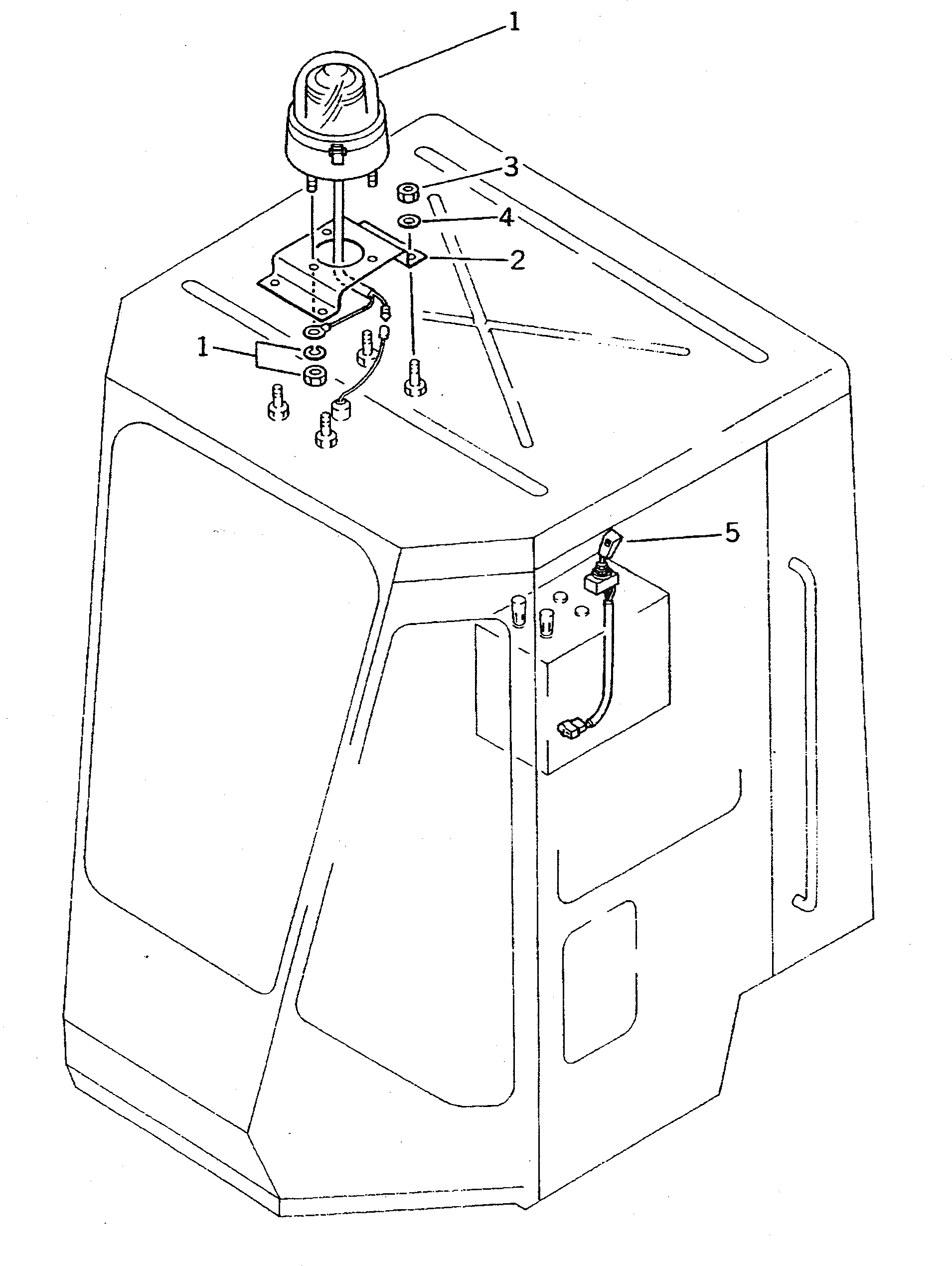Схема запчастей Komatsu WA70-1-SN - ПРОБЛЕСК. МАЯК СПЕЦ. APPLICATION ЧАСТИ