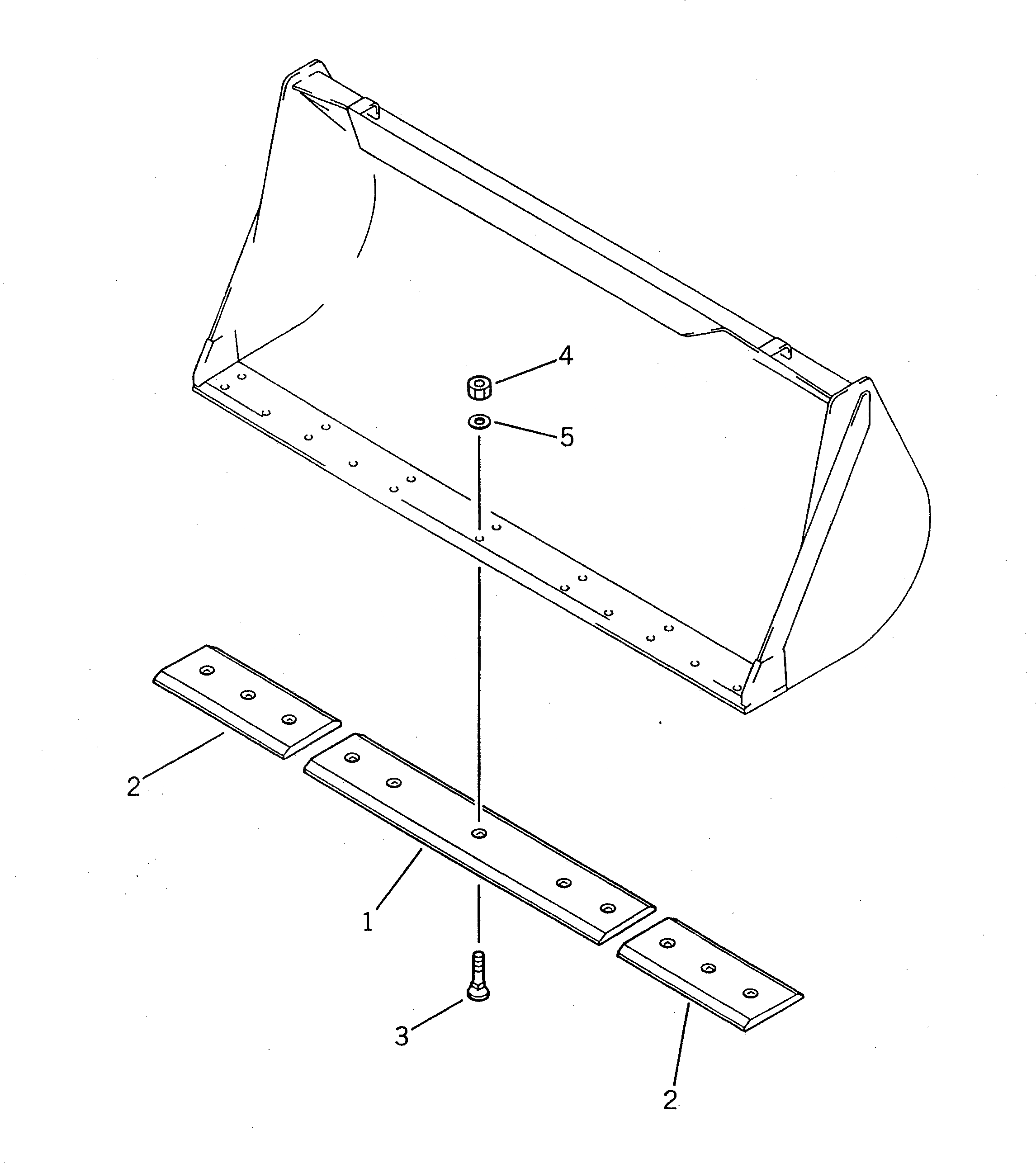 Схема запчастей Komatsu WA70-1 - РЕЖУЩ. КРОМКА РАБОЧЕЕ ОБОРУДОВАНИЕ