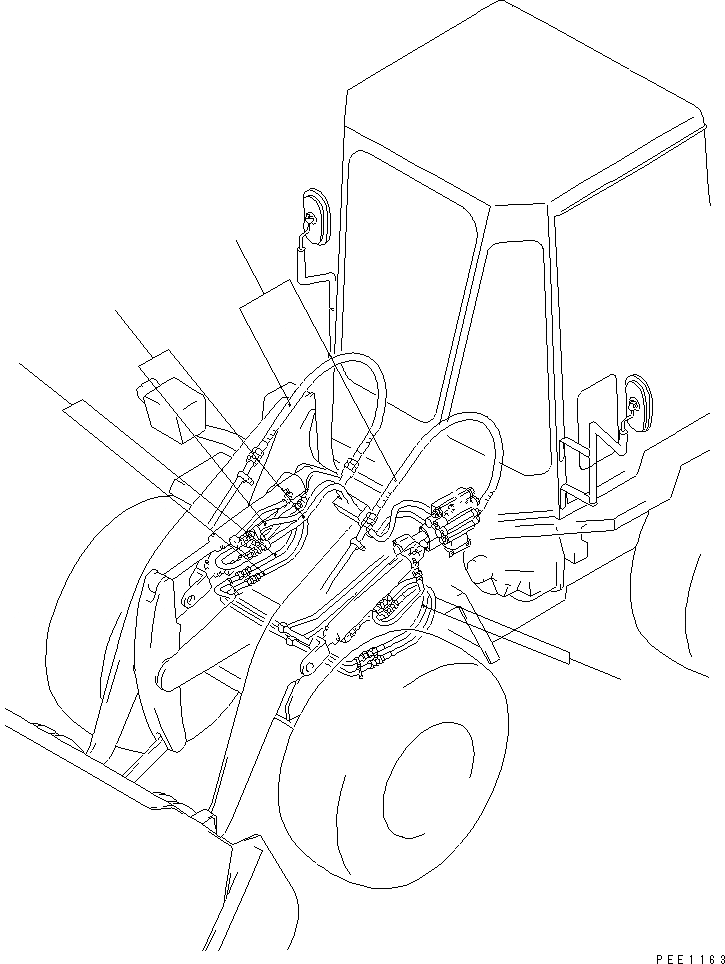 Схема запчастей Komatsu WA70-1 - ШЛАНГИ РАБОЧ. ОБОРУД-Я КАТАЛОГИ ЗЧ