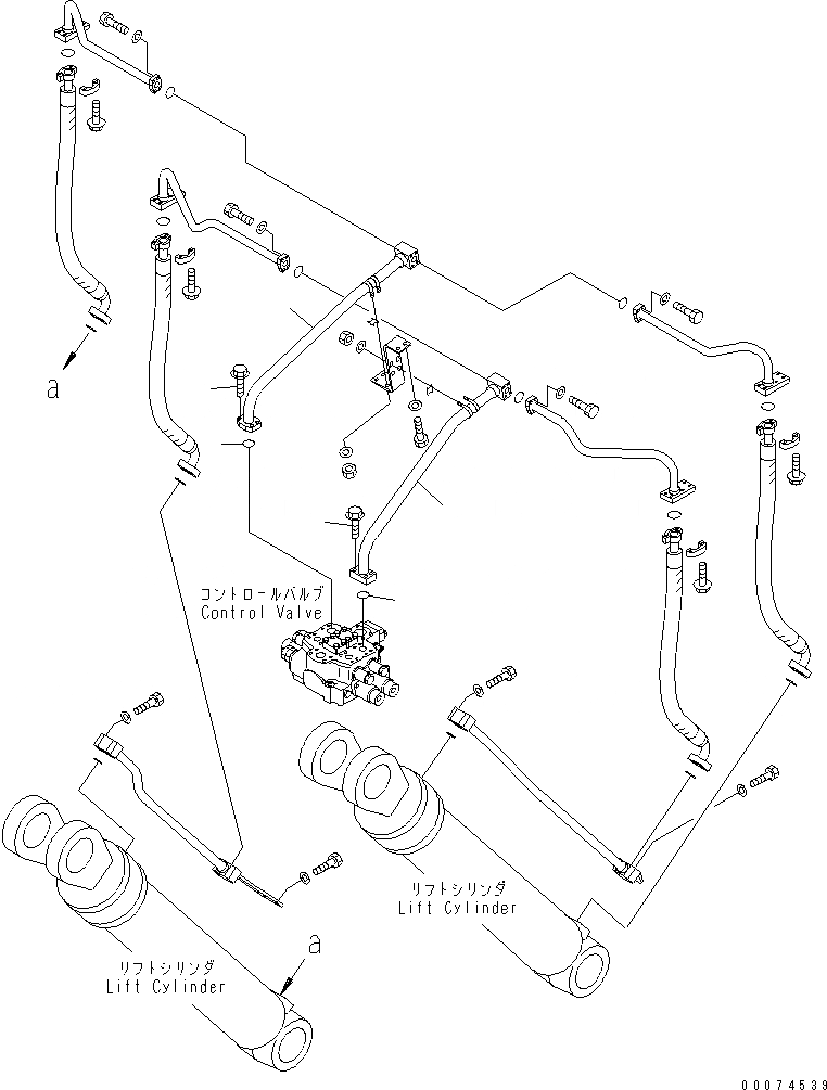 Схема запчастей Komatsu WA700-3 - КОНТРОЛЬНЫЙ КЛАПАН РАБОЧ. ОБОРУДОВАНИЯ (ЛИНИЯ ГИДРОЦИЛИНДРА ПОДЪЕМА)(№7-) ГИДРАВЛИКА