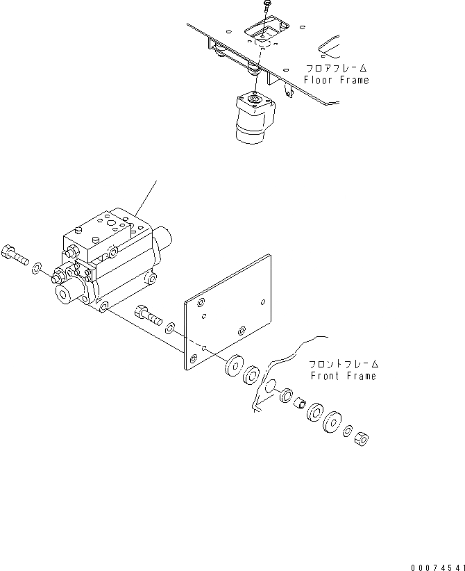Схема запчастей Komatsu WA700-3 - КЛАПАН УПРАВЛЕНИЯ ПОВОРОТОМ (КЛАПАН)(№7-) ГИДРАВЛИКА