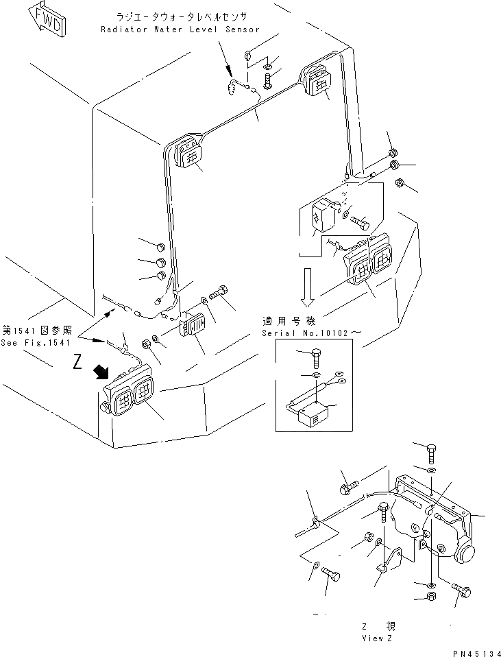 Схема запчастей Komatsu WA700-1 - ЭЛЕКТРИКА (ЗАДН. ОСВЕЩЕНИЕ) КОМПОНЕНТЫ ДВИГАТЕЛЯ И ЭЛЕКТРИКА