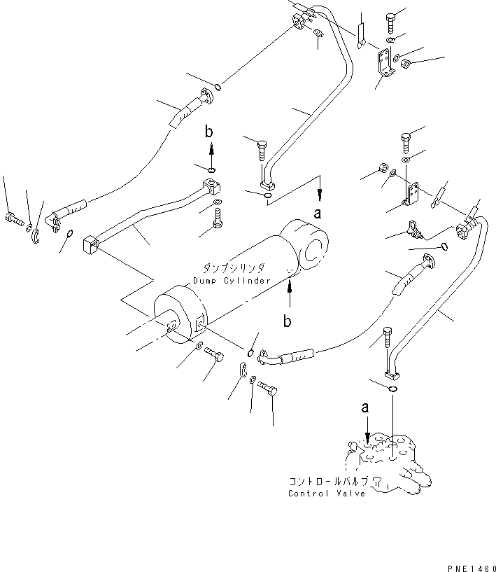 Схема запчастей Komatsu WA700-1 - ГИДРОЛИНИЯ (ЛИНИЯ ГИДРОЦИЛИНДРА КОВША)              (PM CLINIC) УПРАВЛ-Е РАБОЧИМ ОБОРУДОВАНИЕМ