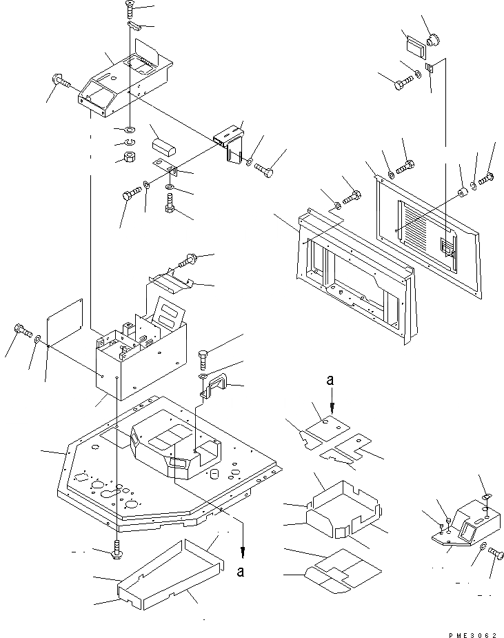 Схема запчастей Komatsu WA700-1 - КОНСОЛЬН. БЛОК (С КОНДИЦИОНЕРОМ) (ДЛЯ УПРАВЛ-Е ДЖОЙСТИКОМ) РАМА И ЧАСТИ КОРПУСА